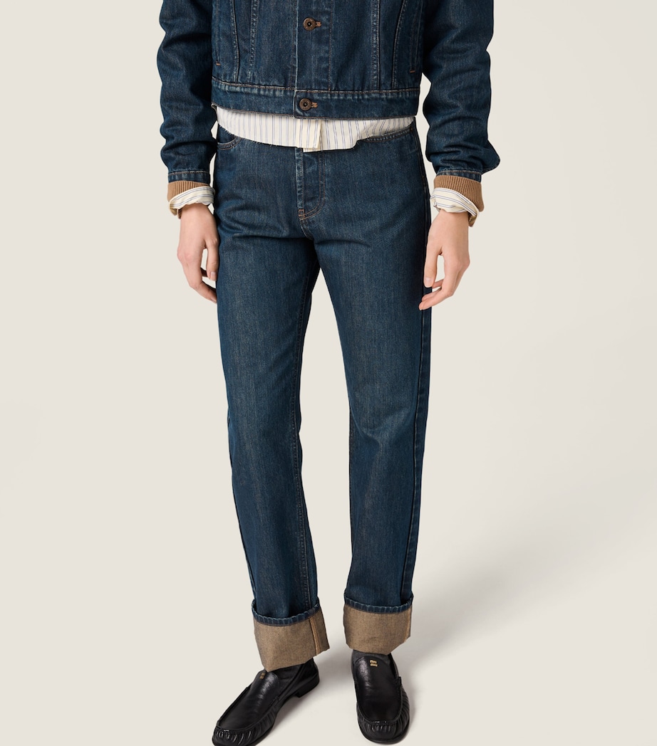 Miu Miu Womens Straight Jeans Image 4