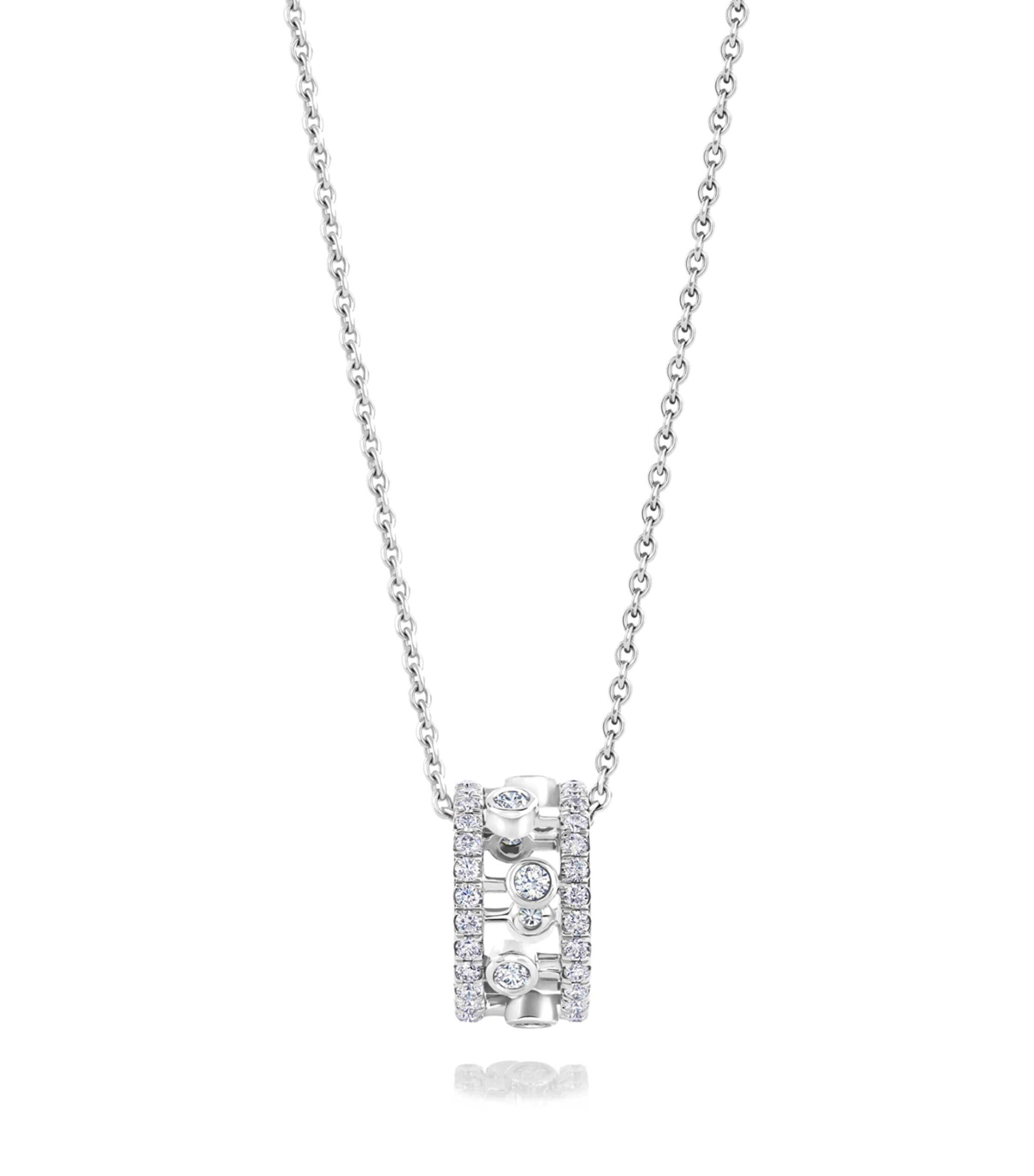 De Beers Dewdrop 18ct White-gold And Diamond Pendant Necklace