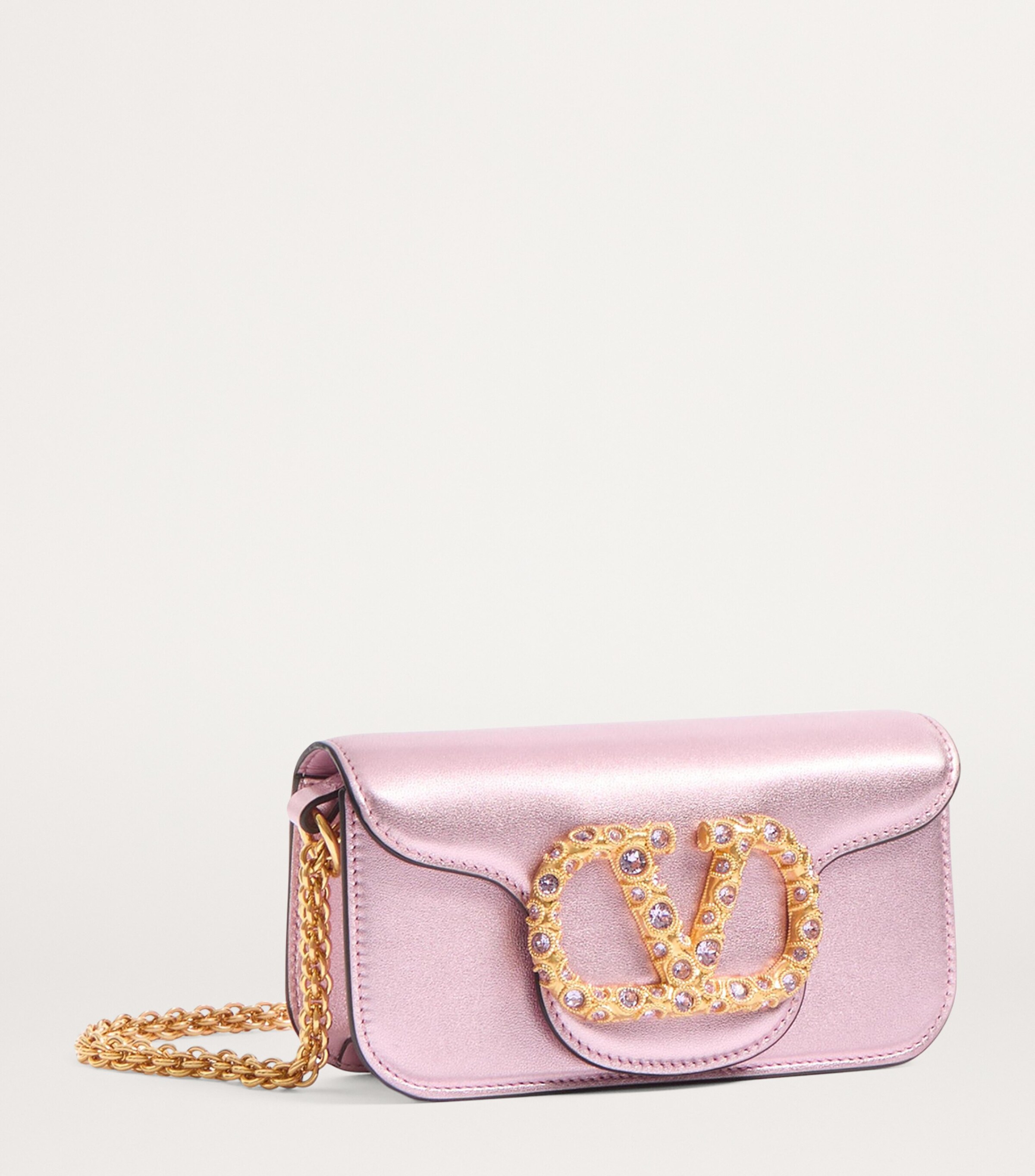 Valentino Garavani Small Calf Leather Locò Shoulder Bag Image 4