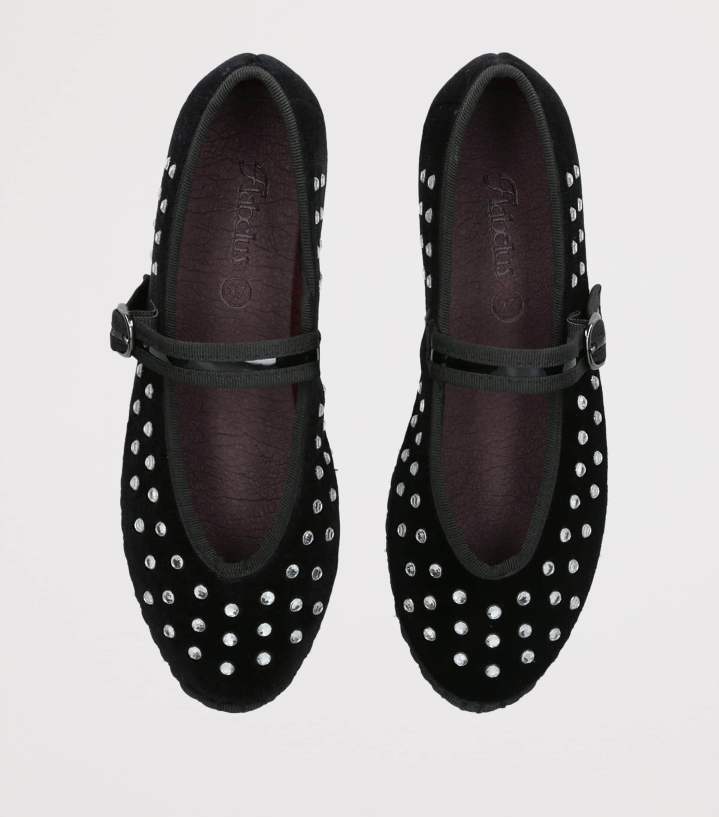 Flabelus Embellished Mae Mary Janes Black Image 4