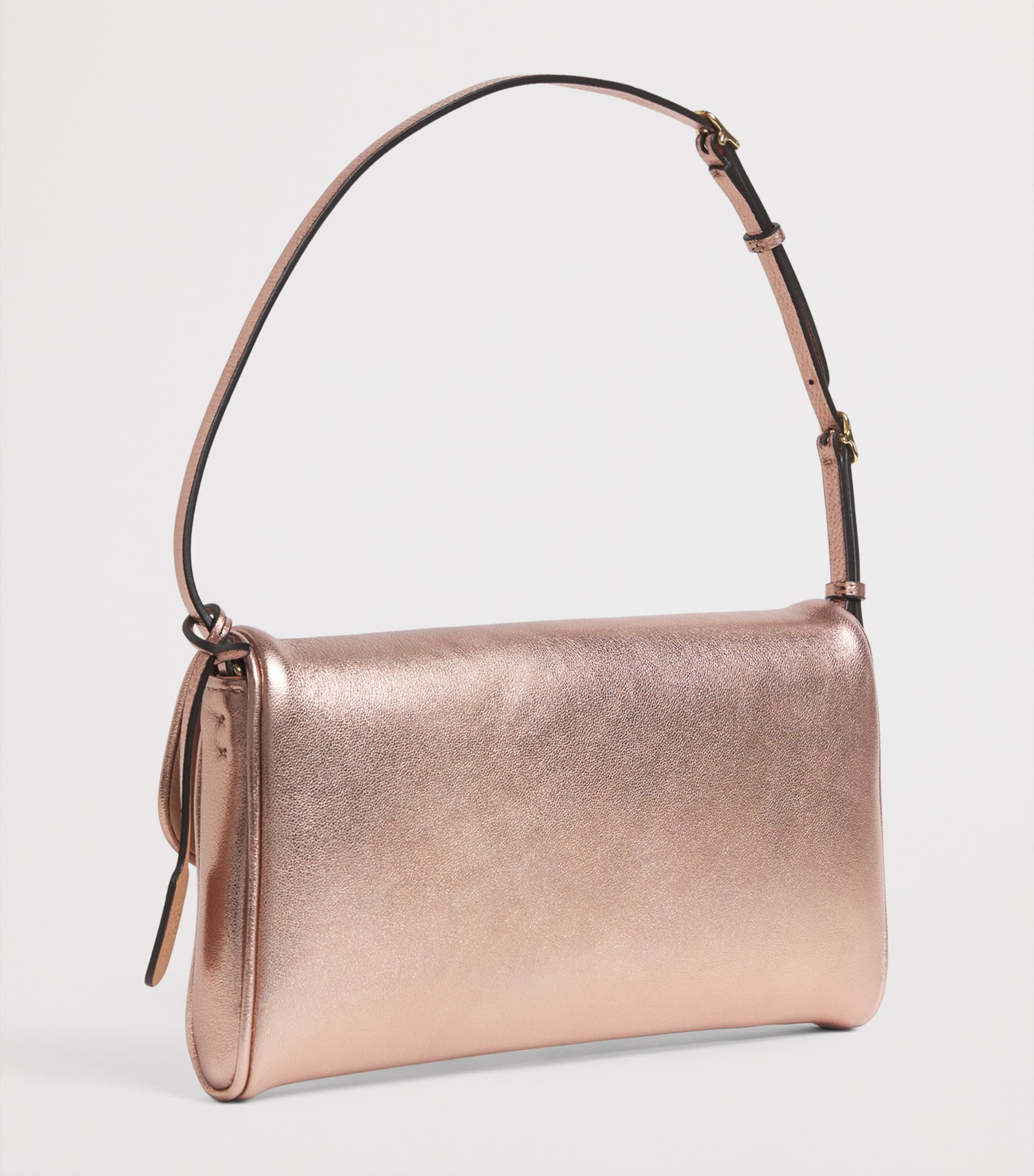 Valentino Garavani Small Leather Metallic Vain Shoulder Bag Image 2
