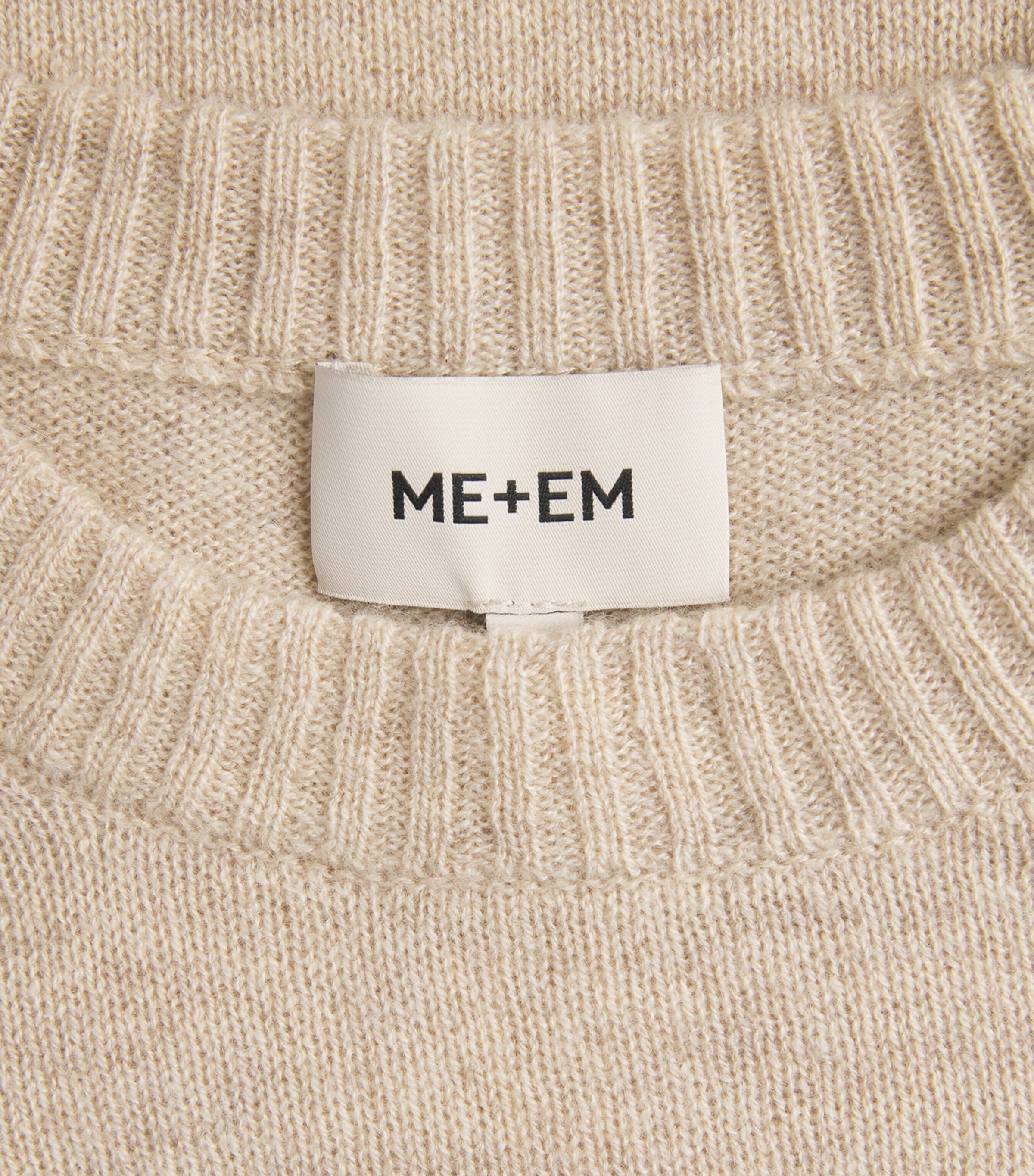 ME+EM Womens Cashmere Baby T-Shirt Oatmeal Image 6