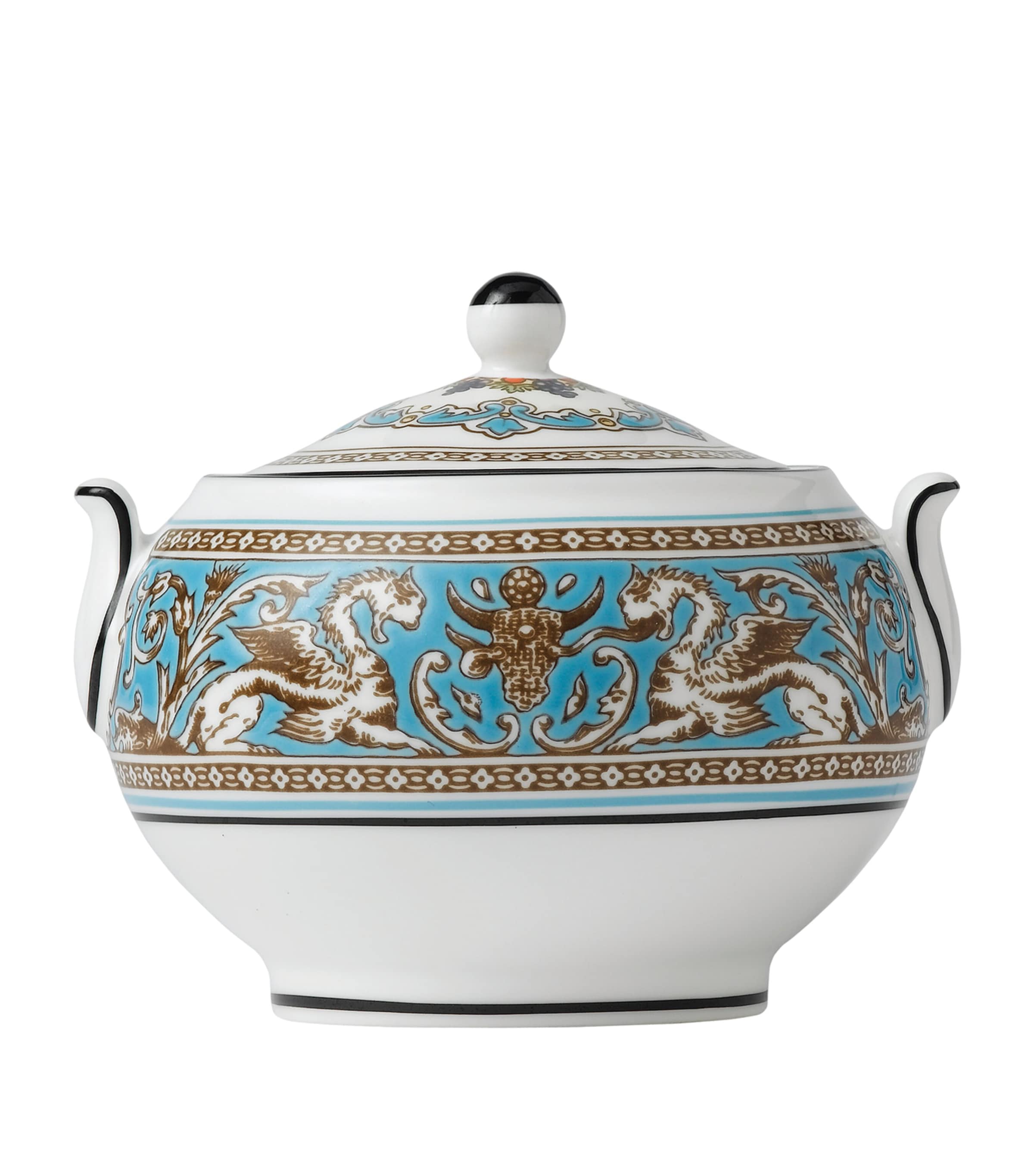 WEDGWOOD FLORENTINE TURQUOISE SUGAR BOX 