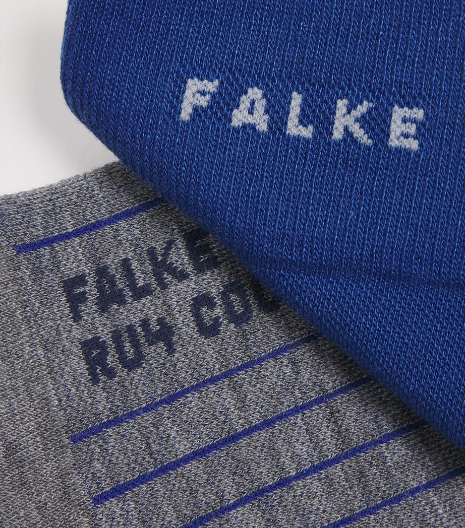 Falke Mens RU4 Cool Run Socks Athletic Blue Image 2