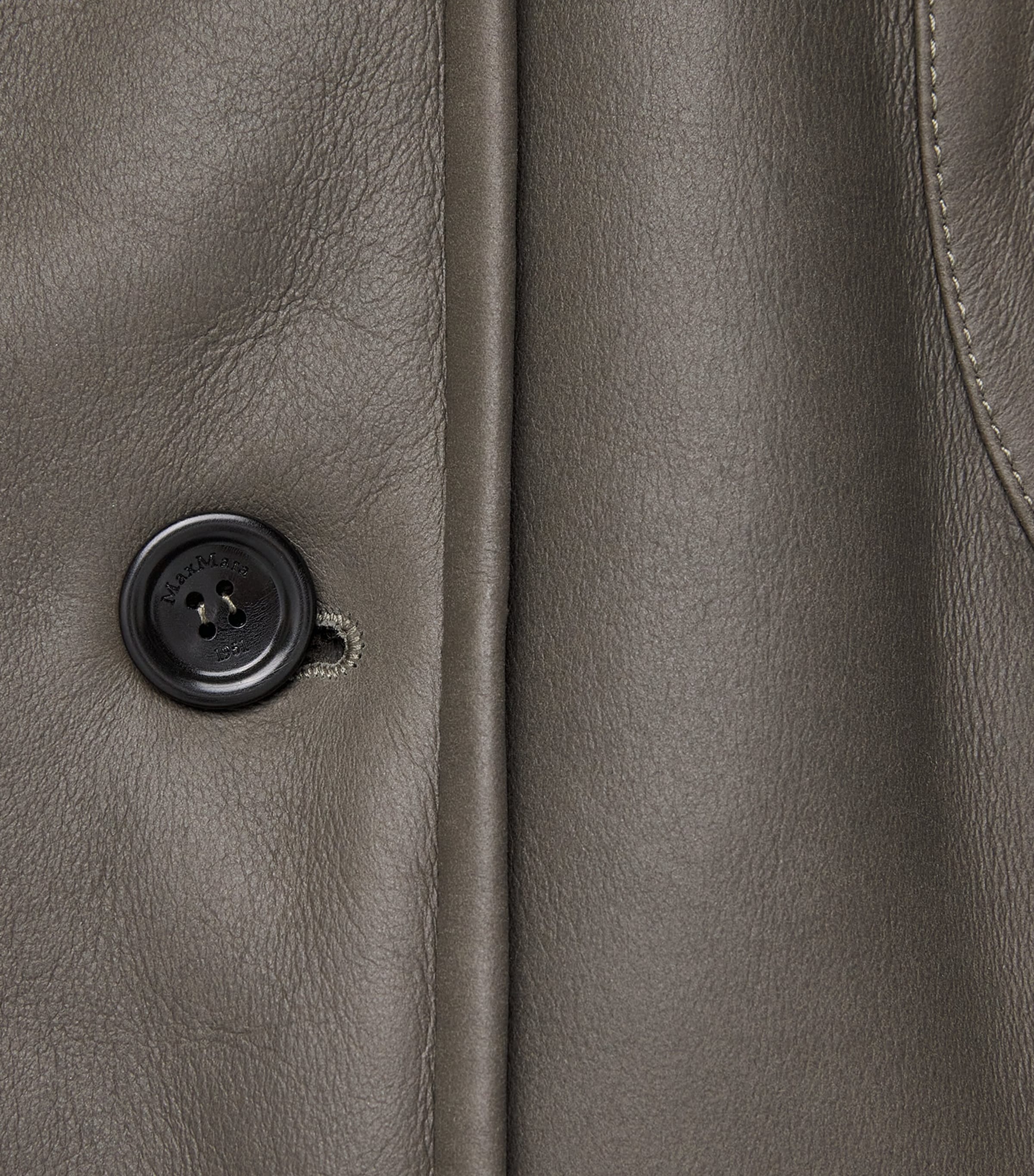 Reversible Leather-Shearling Gilet MOSS GREEN Image 5