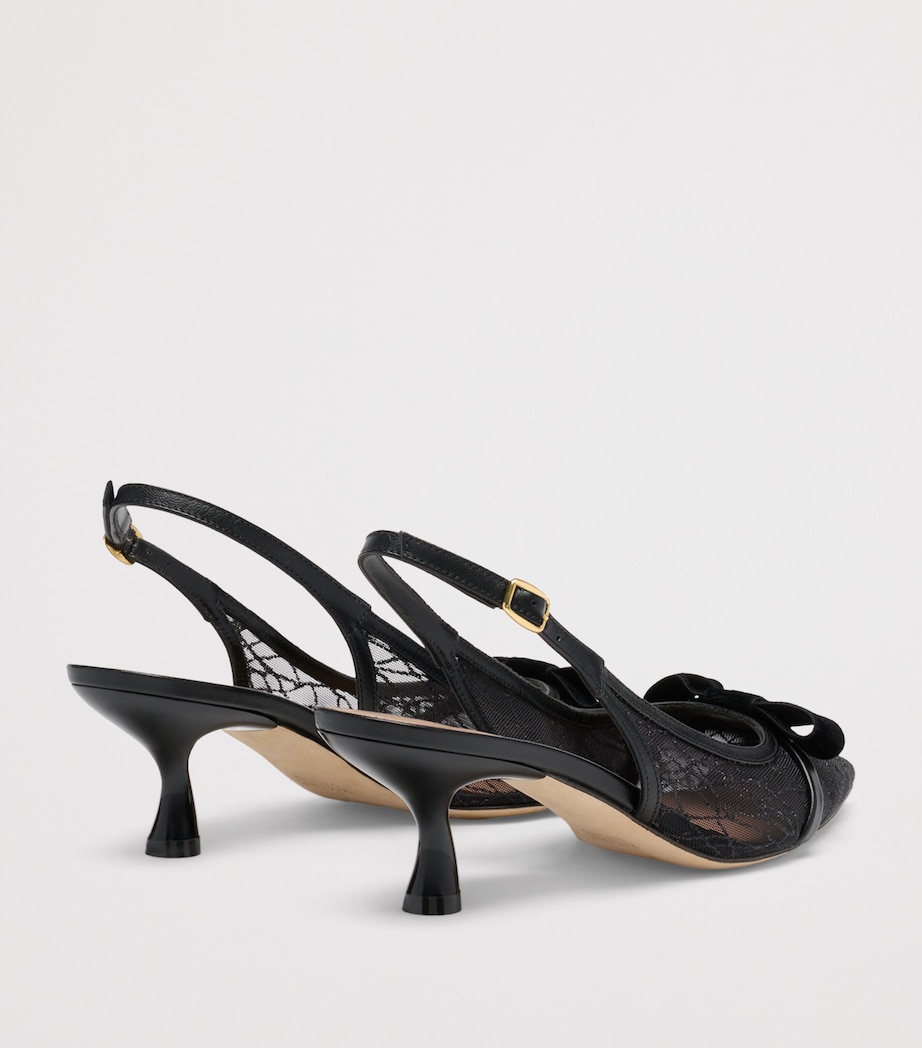 Glittered Jama Slingback Heels 45 GLITTER MESH Image 4