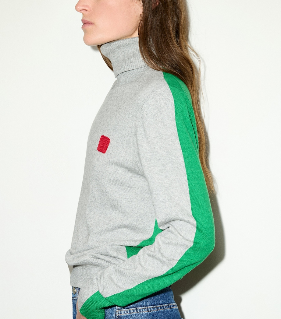 MAX&Co. Womens Cotton-Cashmere Sweater Melange Grey Image 5