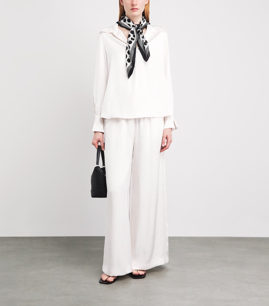 Claudie Pierlot Womens Satin Blouse Ivory Image 2