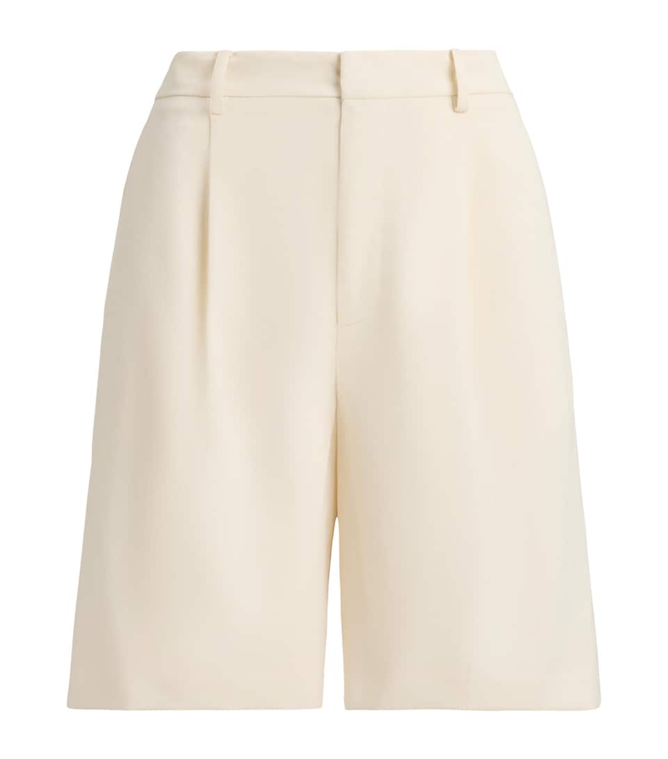 Ralph Lauren Collection Wool Minetta Shorts Natural