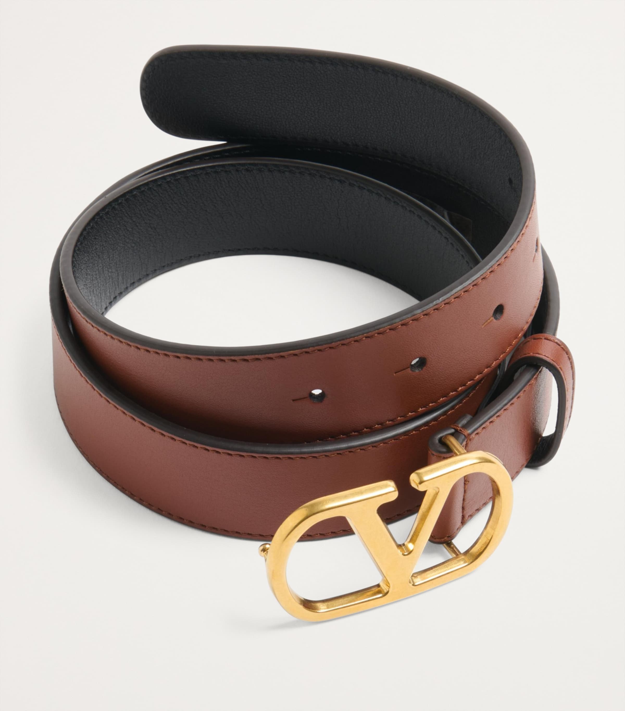 Leather VLogo Signature Belt WU2 Image 2