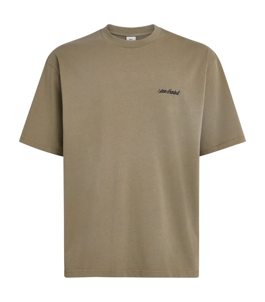 Won Hundred Mens Cotton Italic Logo T-Shirt Fallen Rock Image 1