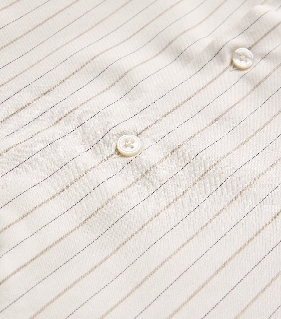 Cotton-Wool Stripe Shirt 120BE Image 5