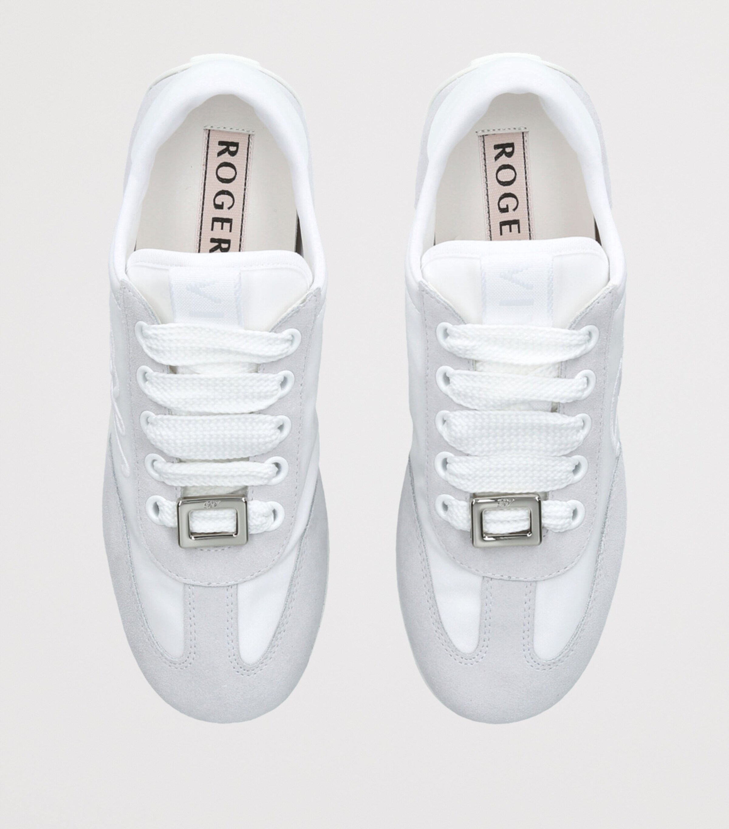 Suede-Satin Viv Low-Top Sneakers GREY/LIGHT Image 4