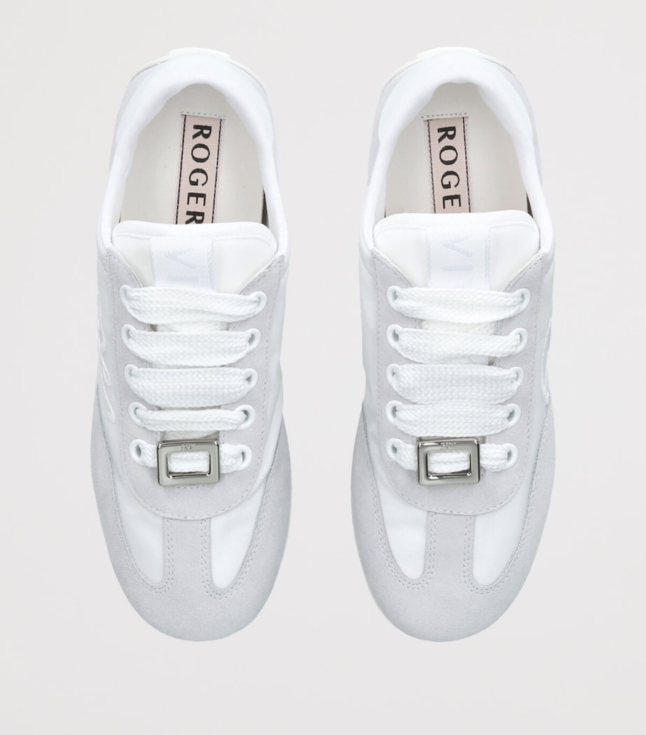 Suede-Satin Viv Low-Top Sneakers GREY/LIGHT Image 4