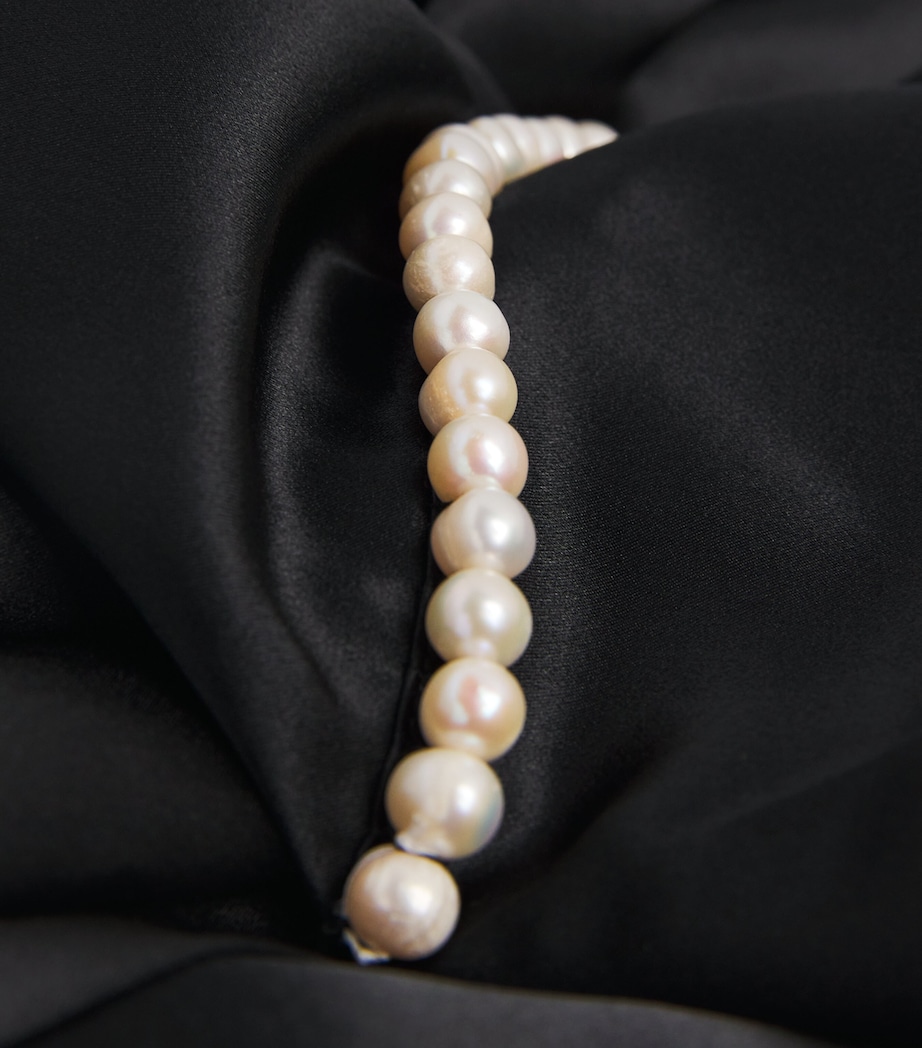 Silk Girl Loves Pearl Long Robe NOIR Image 5