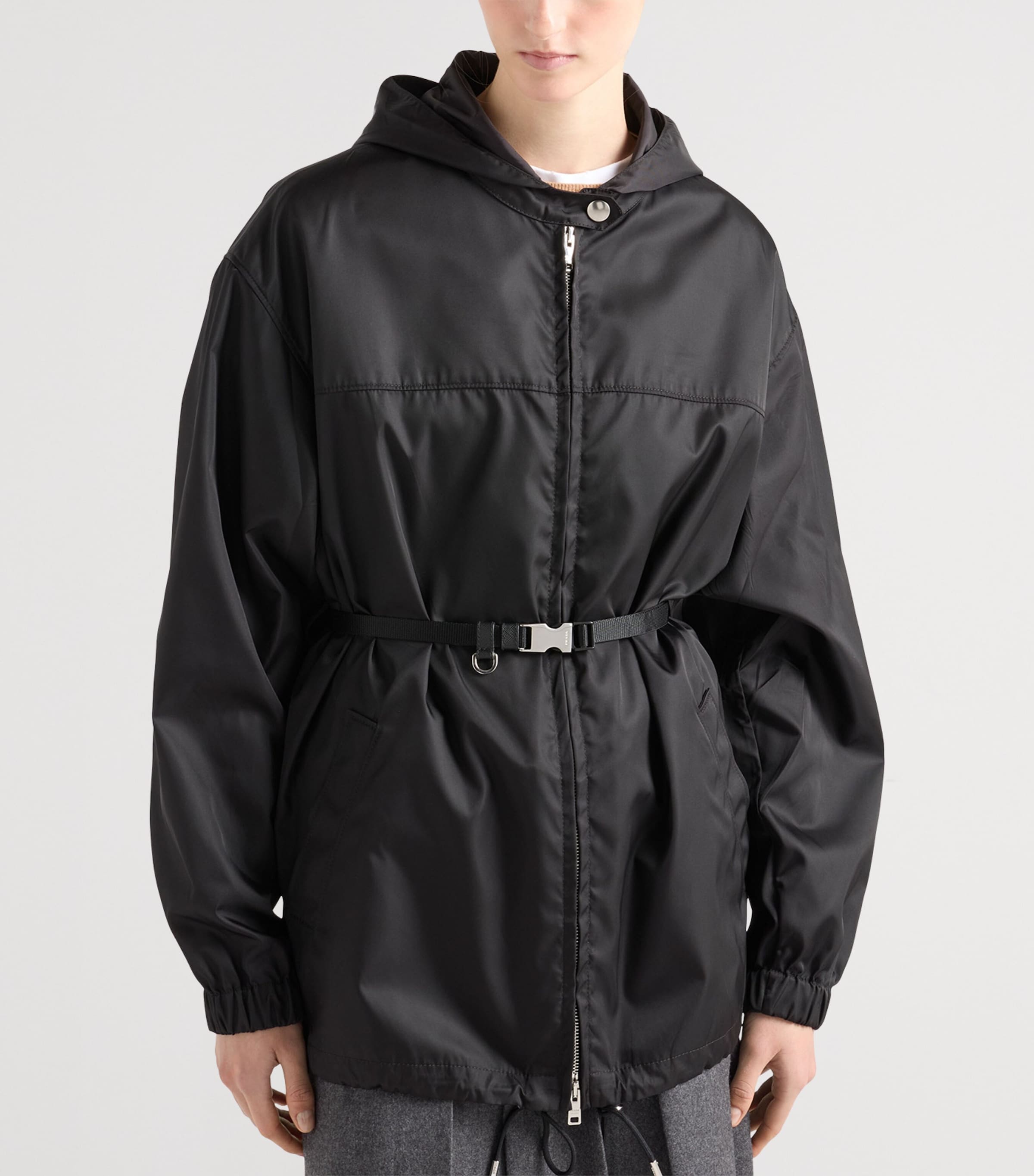Prada Womens Re-Nylon Hooded Jacket Image 3