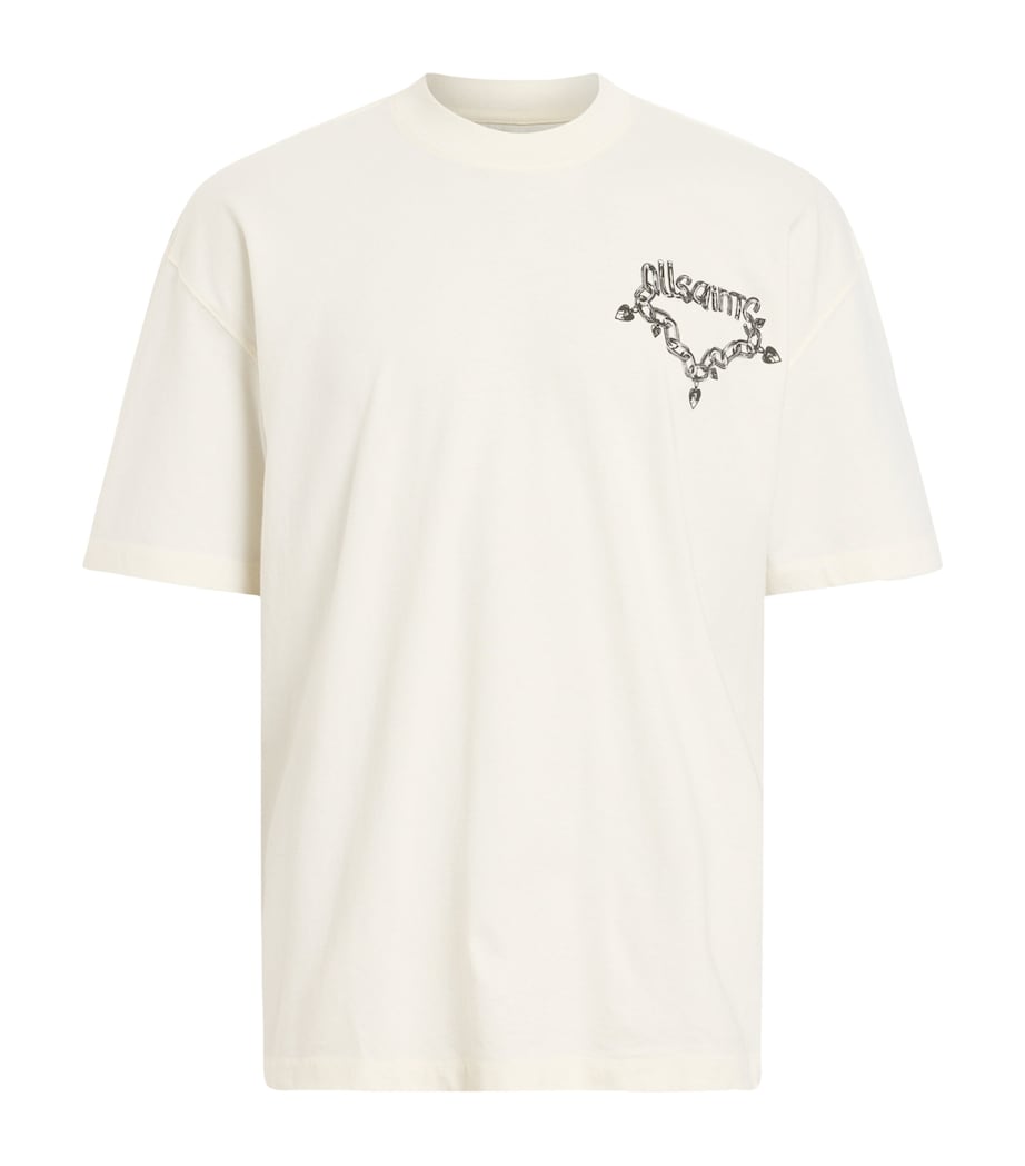 Organic Cotton Drip T-Shirt CHALK WHITE Image 1