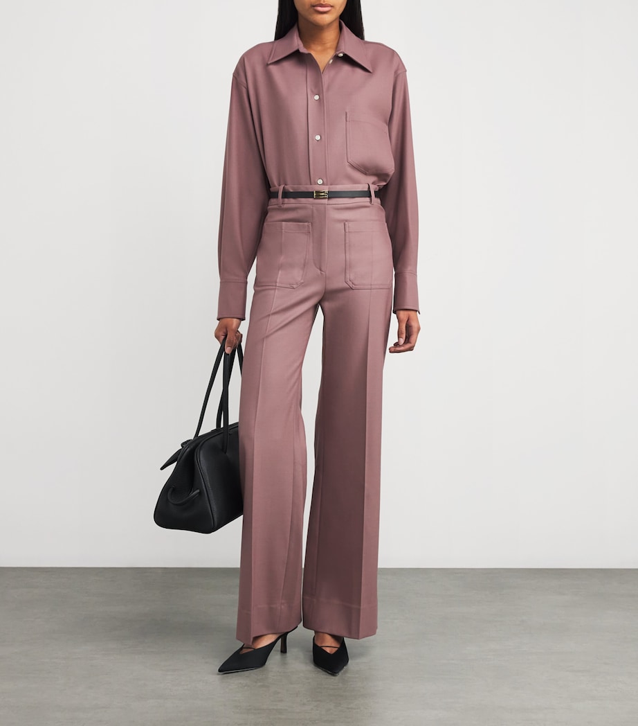 Cropped Long-Sleeve Shirt 9476 MAUVE Image 2