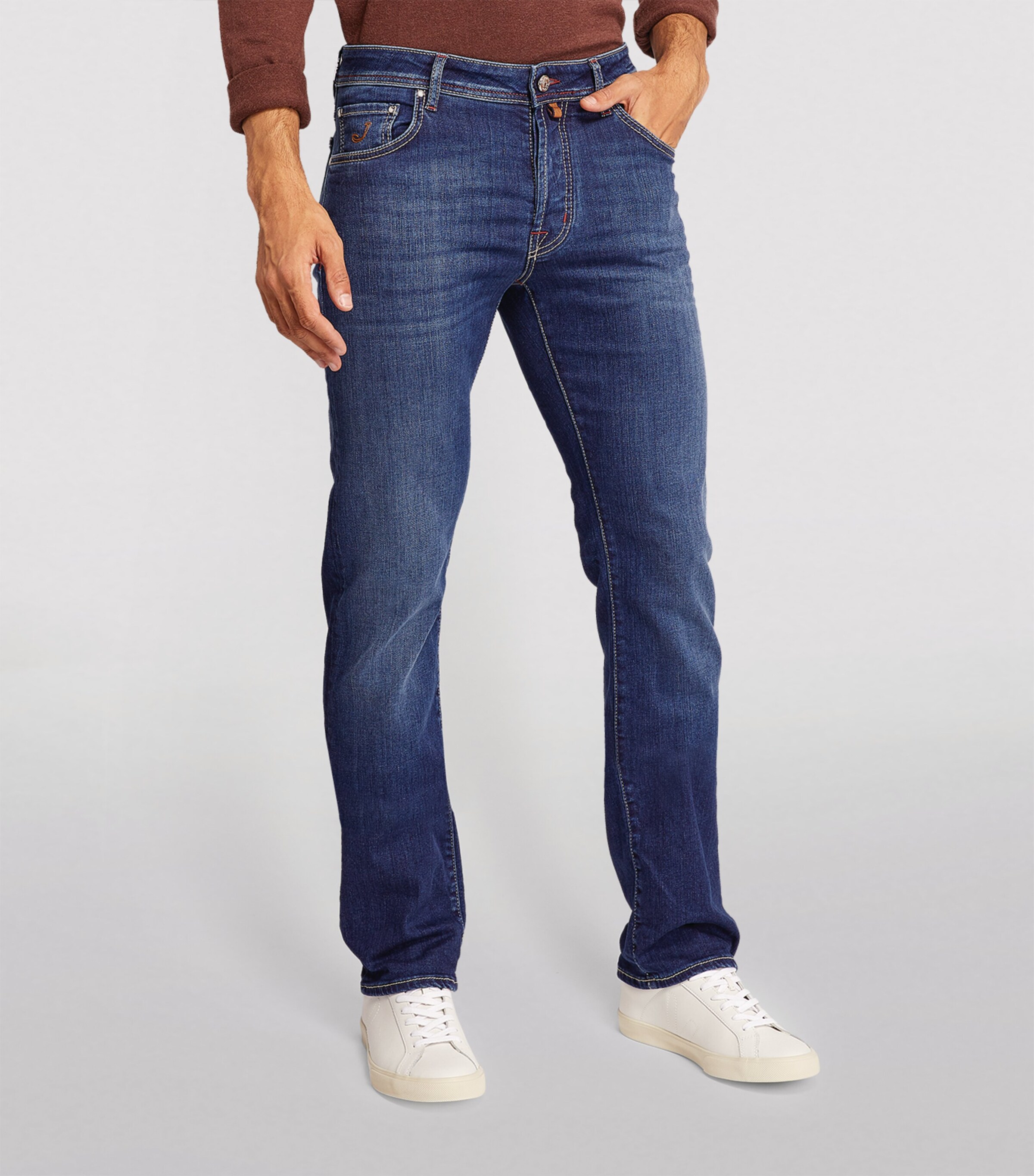 Straight Jeans 094D-NAVY Image 3