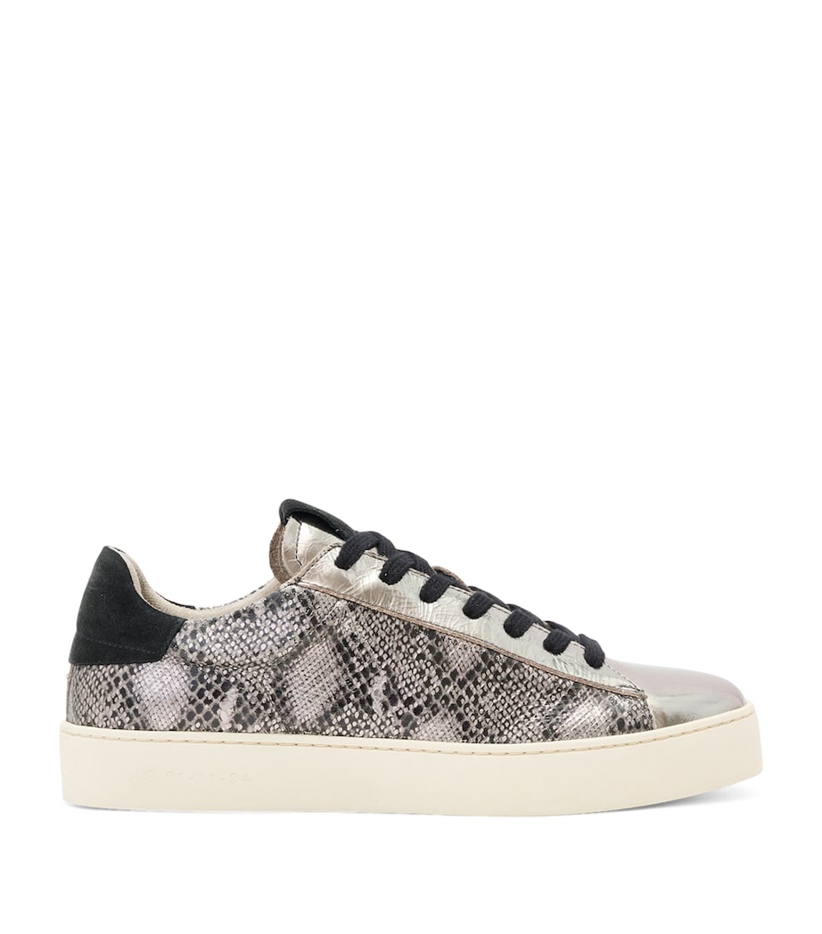 Leather Snake-Effect Shana Sneakers SILVER/BLACK Image 1