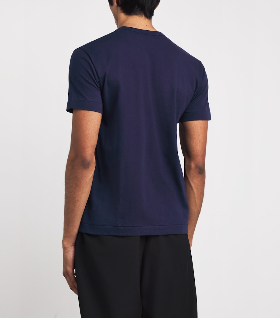 Embroidered Double-Heart T-Shirt 2 - NAVY Image 4