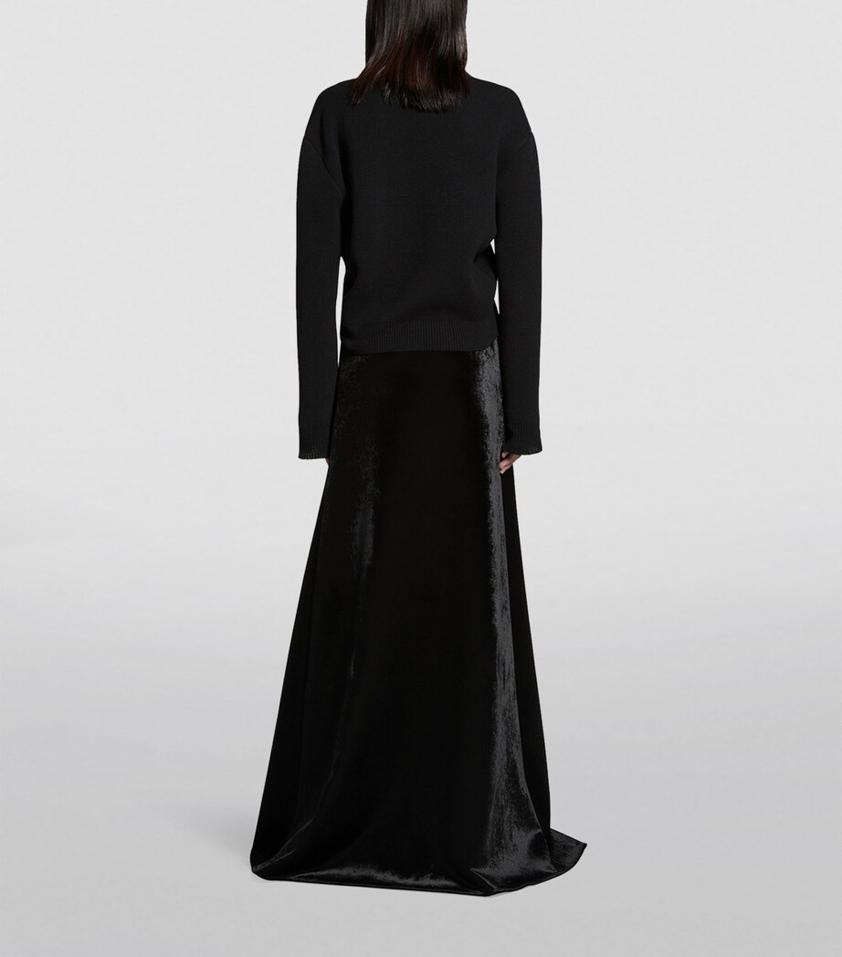 Balenciaga Womens Wool Logo Sweater Image 5
