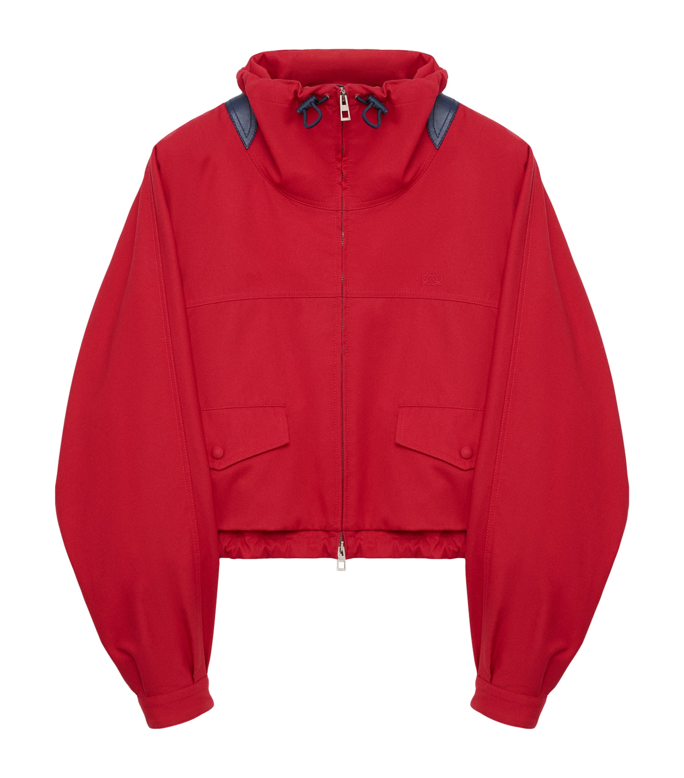 Loewe Cotton-silk Gabardine Bomber Jacket In Red