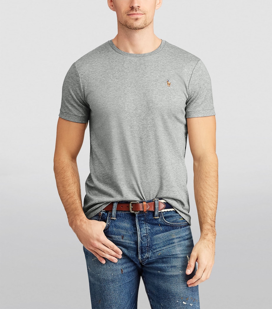 Pima Cotton Polo Pony T-Shirt GREY Image 6