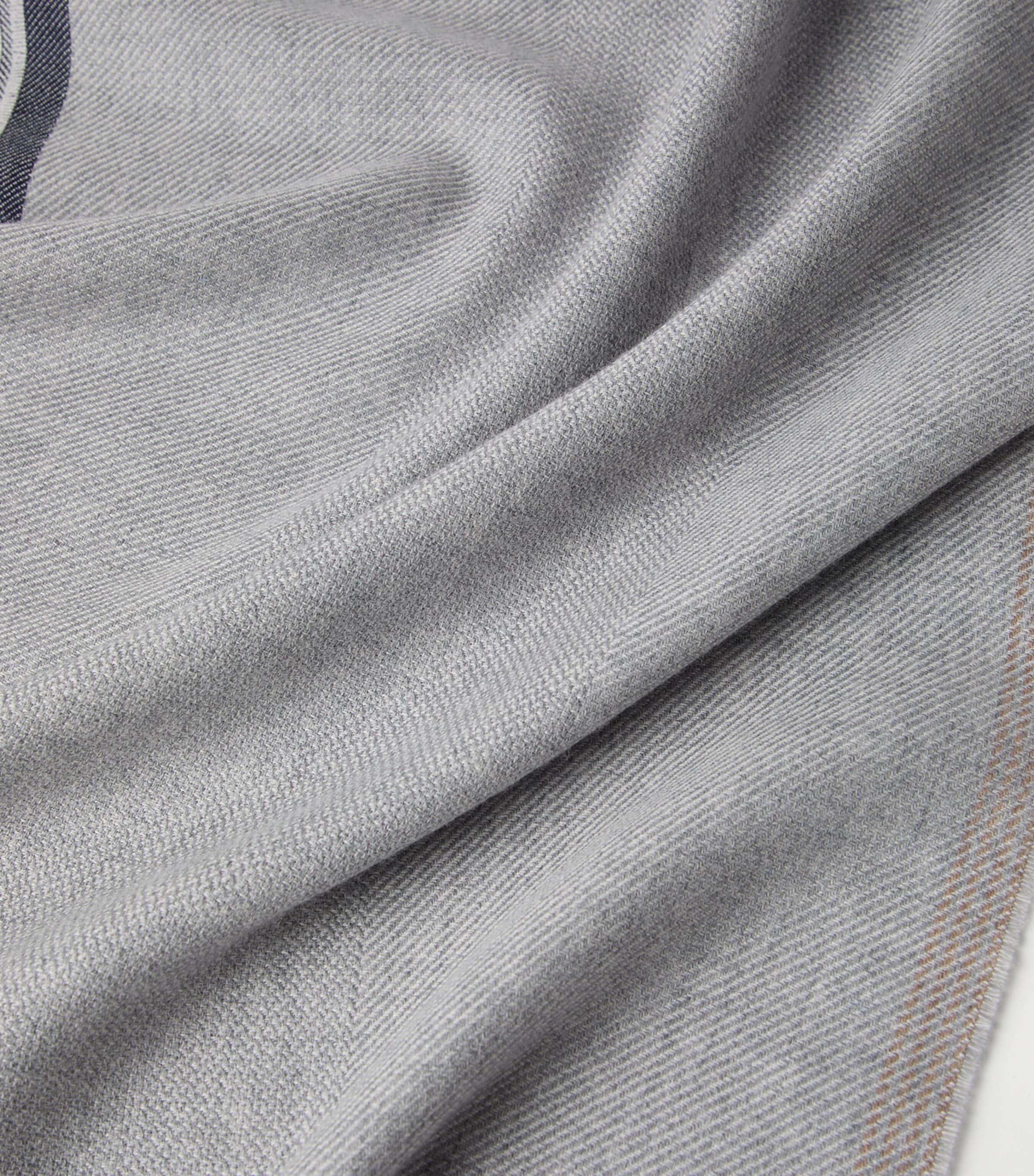 Wool-Cashmere Diagonal Scarf CH028 Image 4