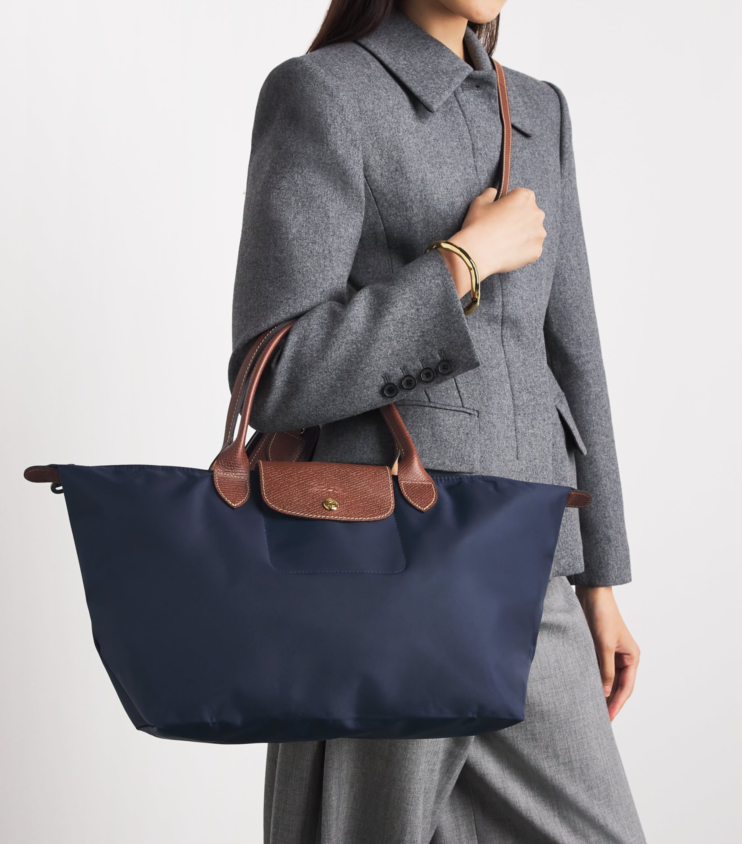 Longchamp Medium Le Pliage Original Handbag Marine Image 2