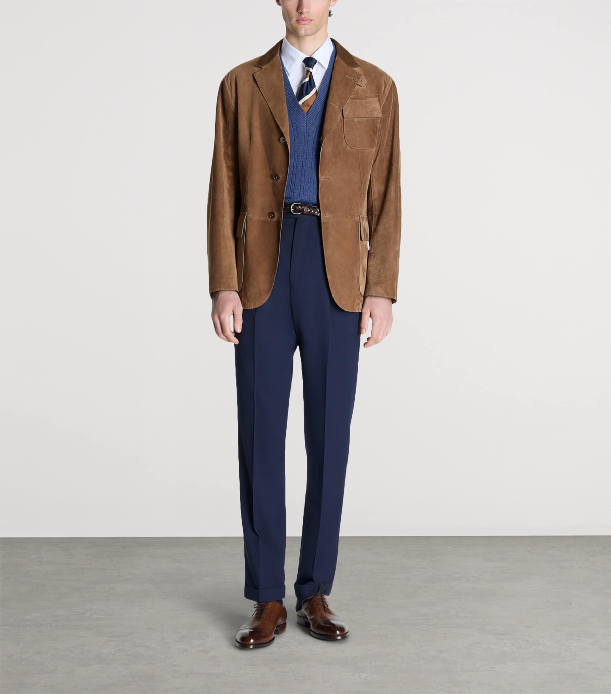 Dunhill Mens Suede Blazer Image 2