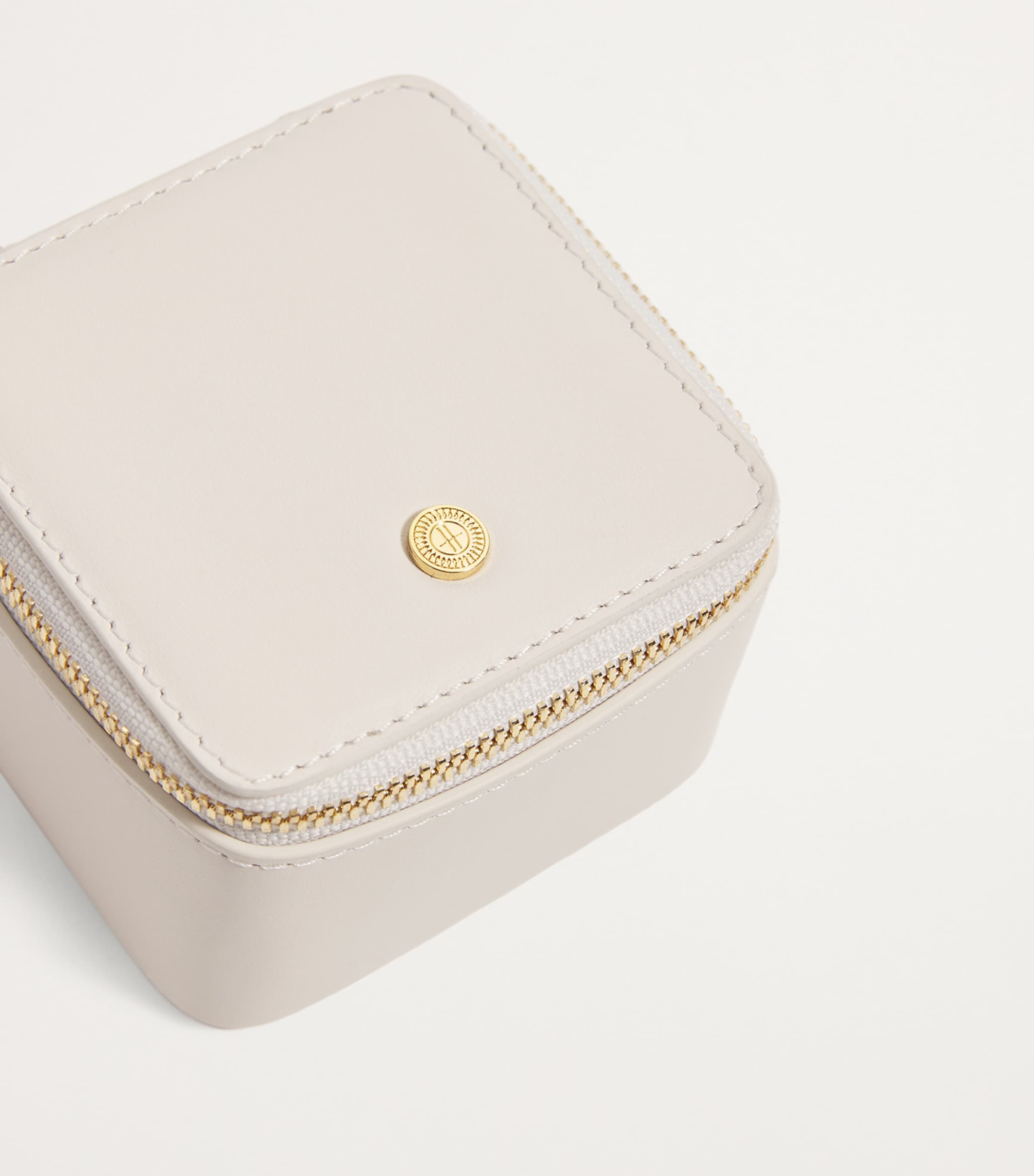 Harrods Smooth Leather Trinket Box Birch Image 3