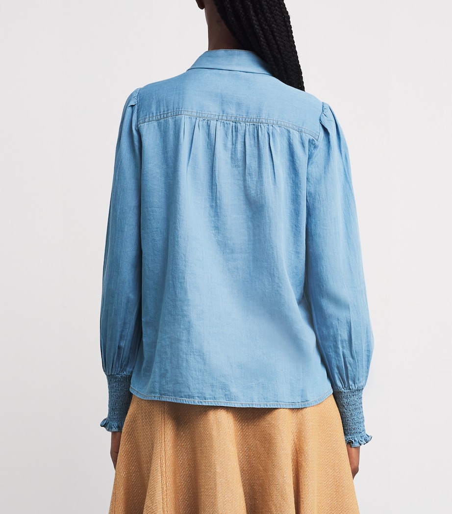 Cotton Chambray Blouse CHAMBRAY BLUE Image 4
