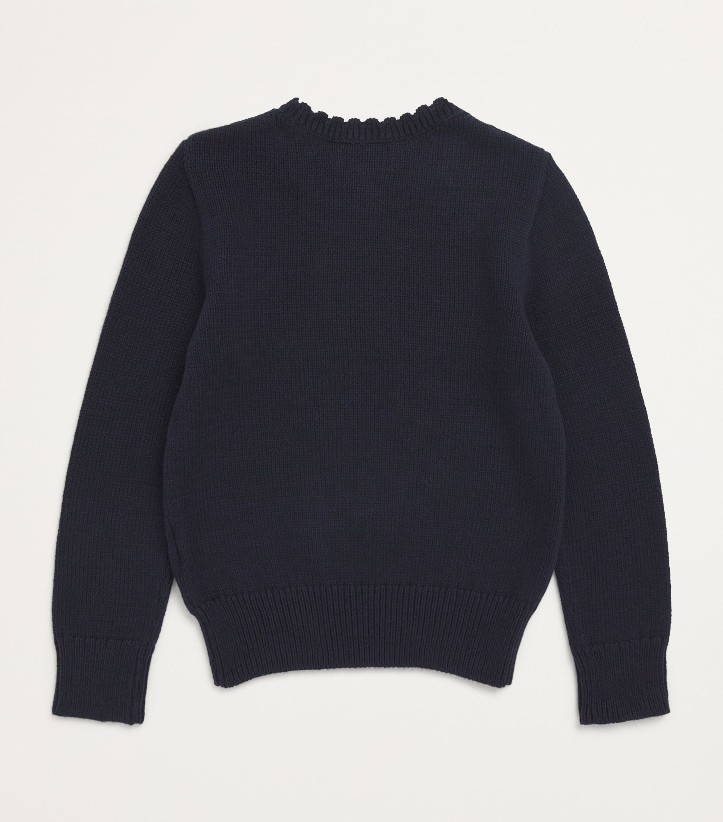 Cotton Polo Bear Sweater HUNTER NAVY Image 2