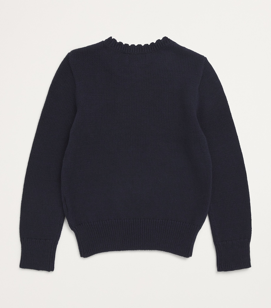 Cotton Polo Bear Sweater HUNTER NAVY Image 2