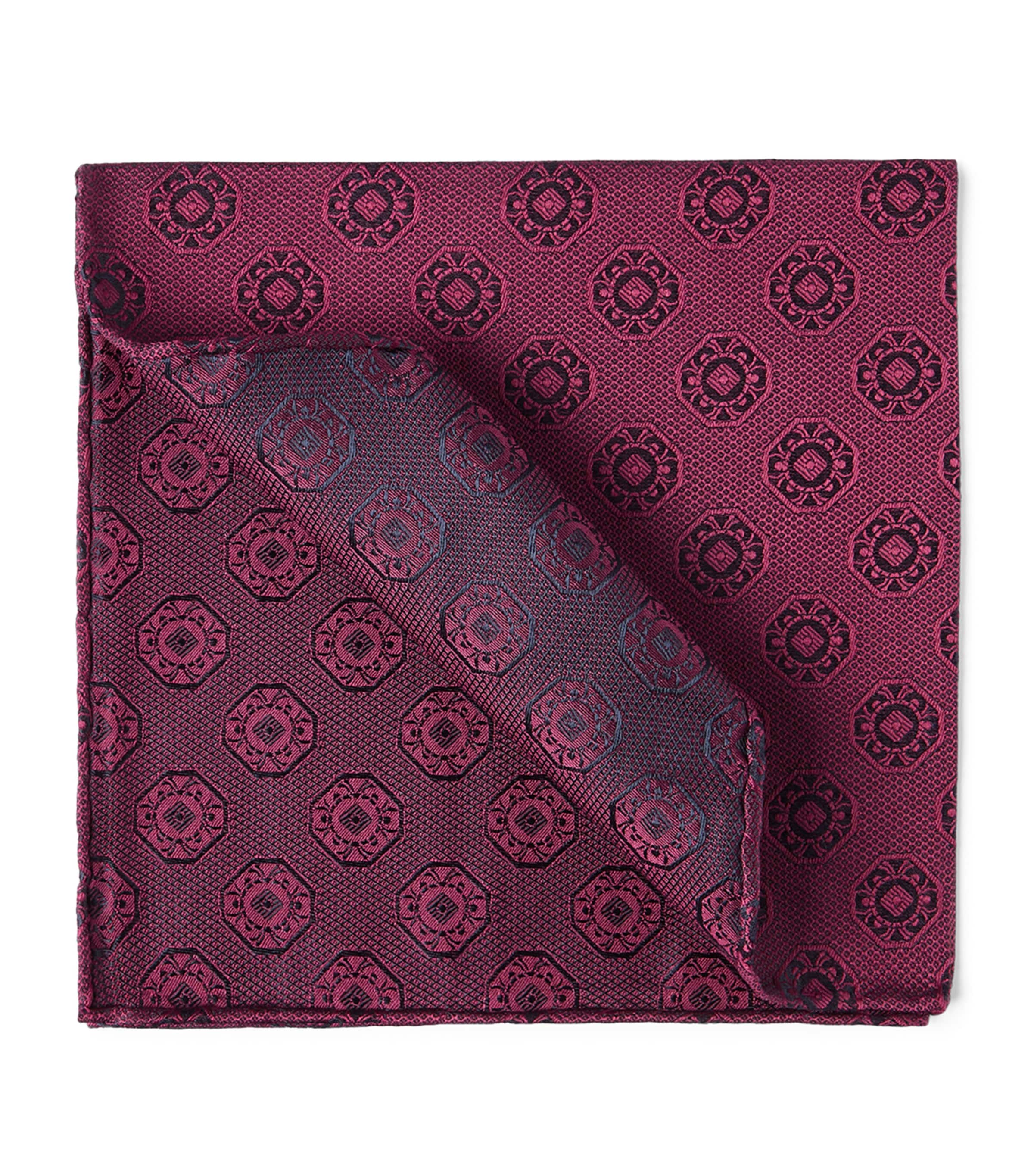Silk Medallion Pocket Square C003 Image 1