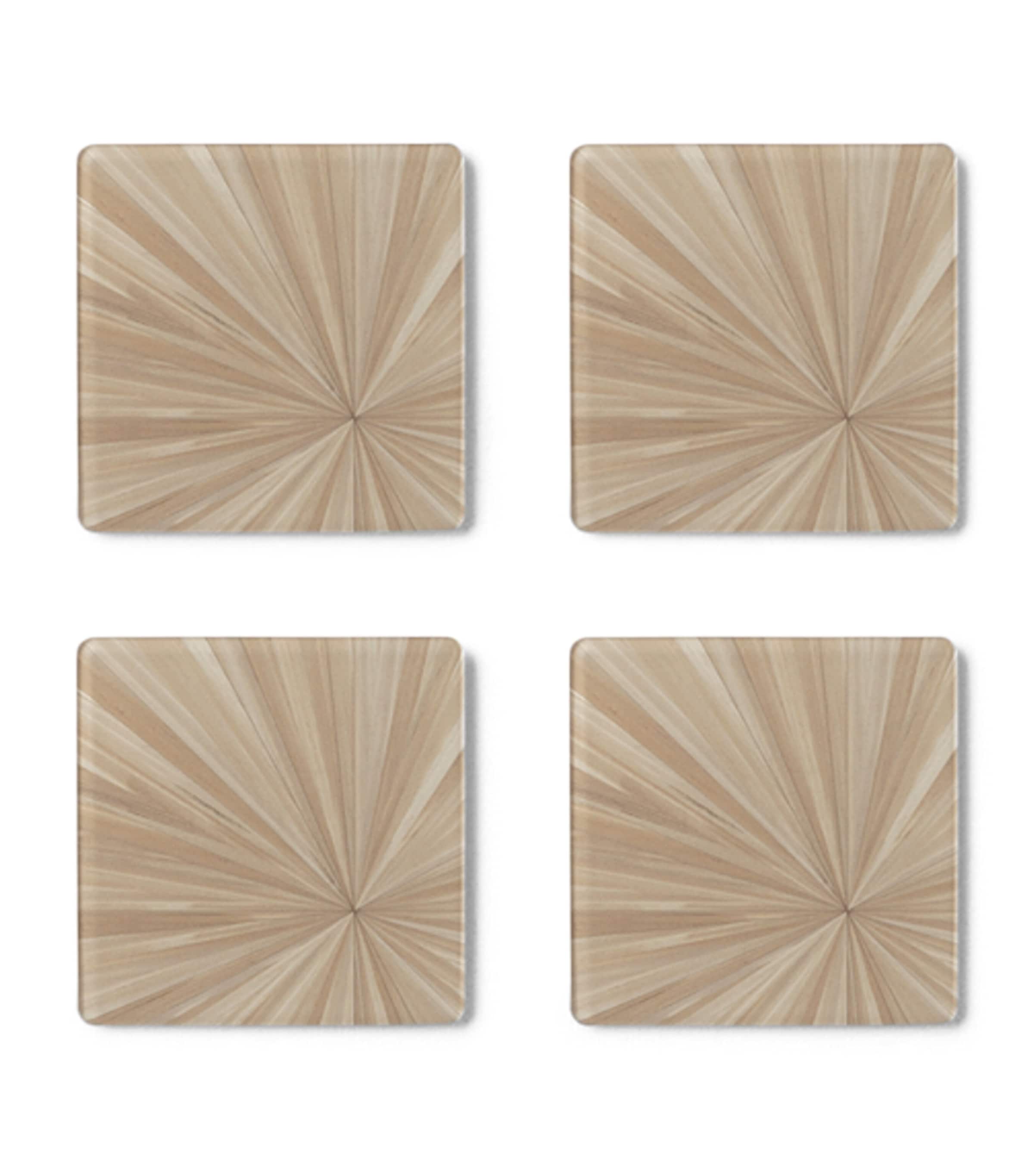 Set of 4 Soleil Square Coasters FAWN Image 1
