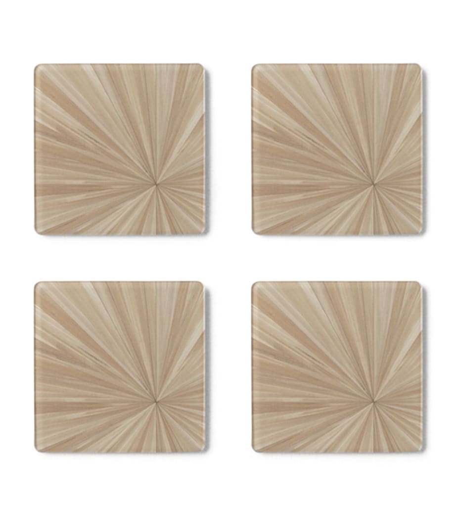 Set of 4 Soleil Square Coasters FAWN Image 1
