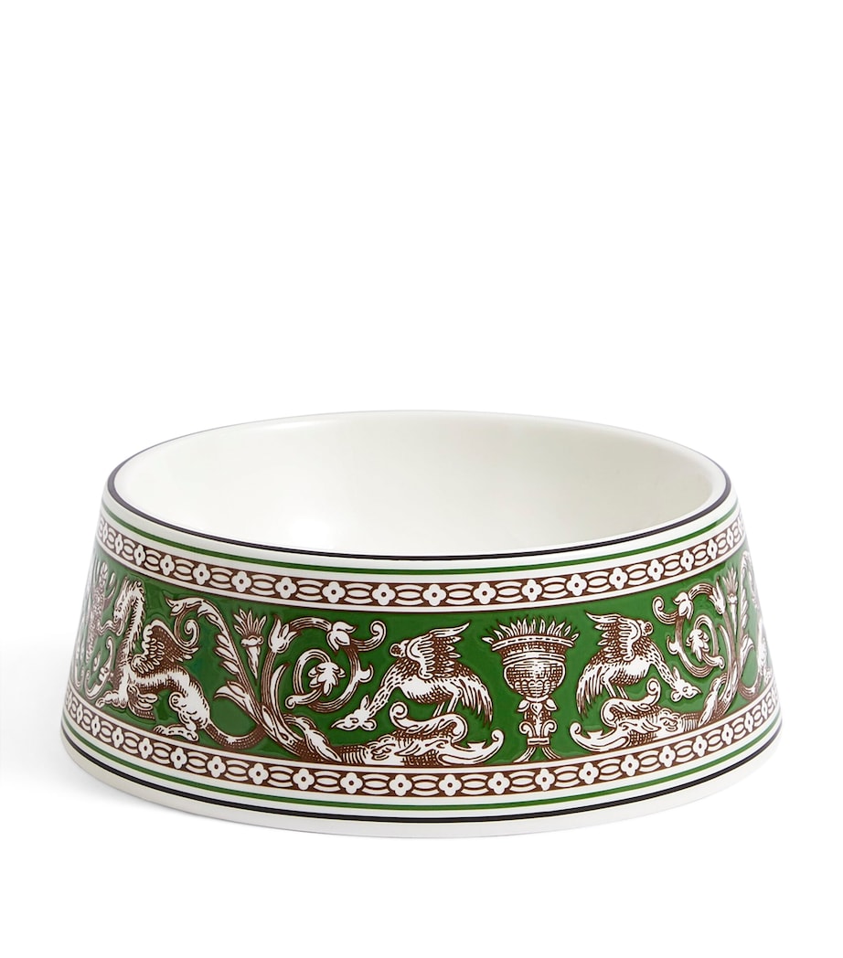 Wedgwood Bone China Florentine Pet Bowl (17cm) Green Image 1