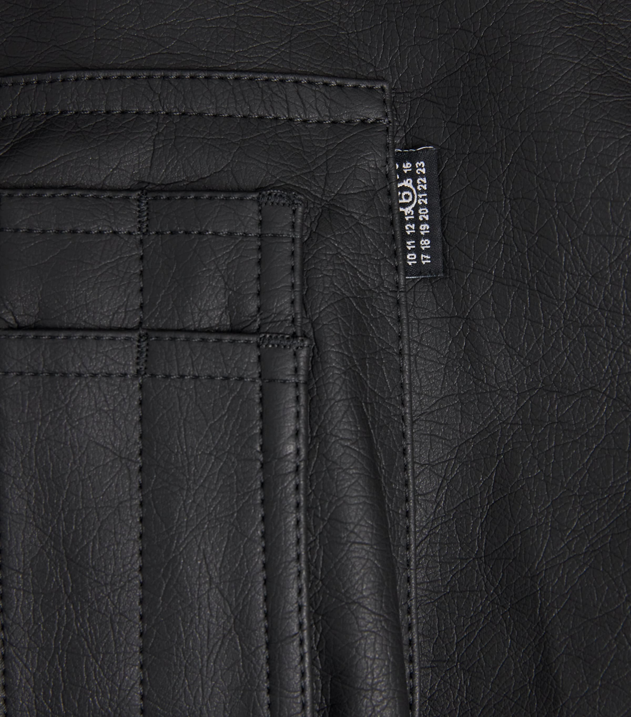 Faux Leather Varsity Jacket 900 Image 5