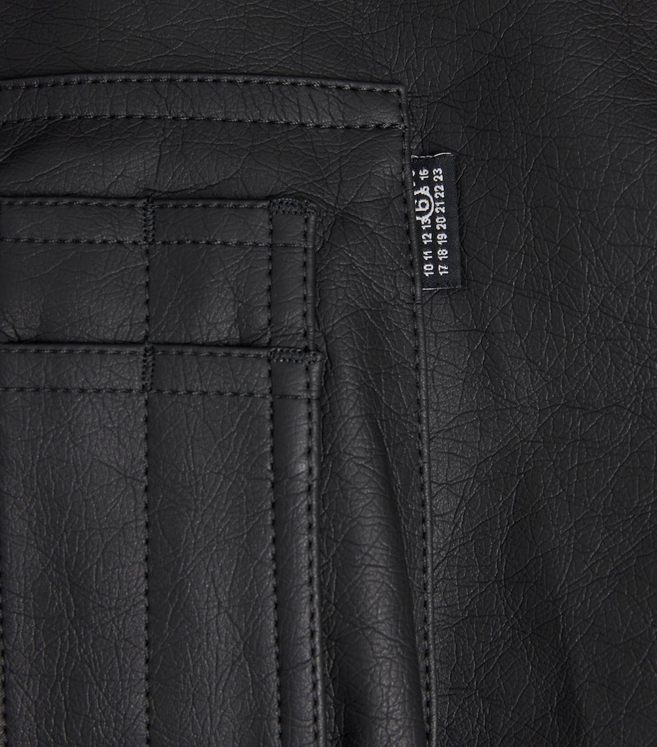 Faux Leather Varsity Jacket 900 Image 5