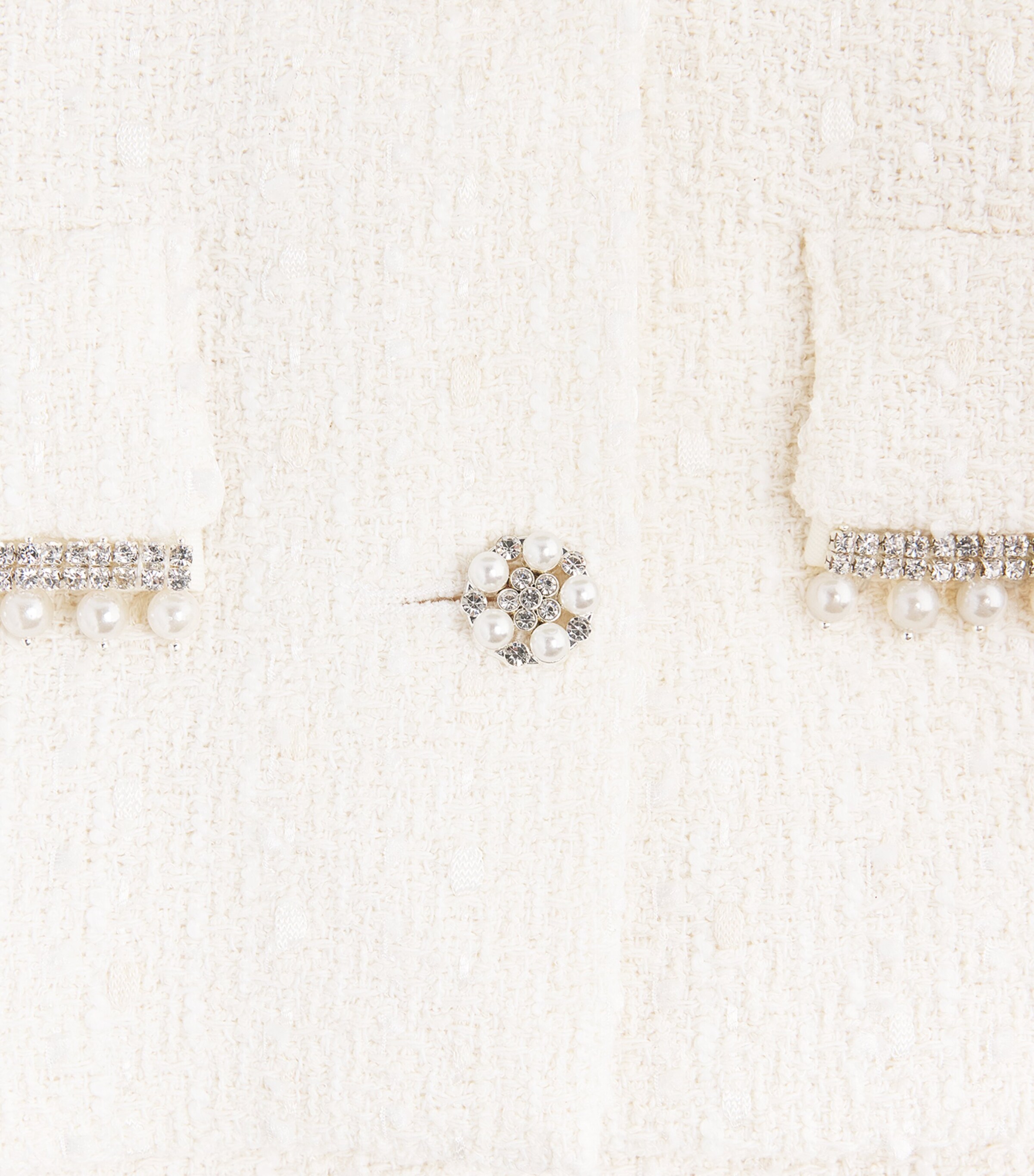 Tweed Jewel-Embellished Waistcoat ECRU Image 5