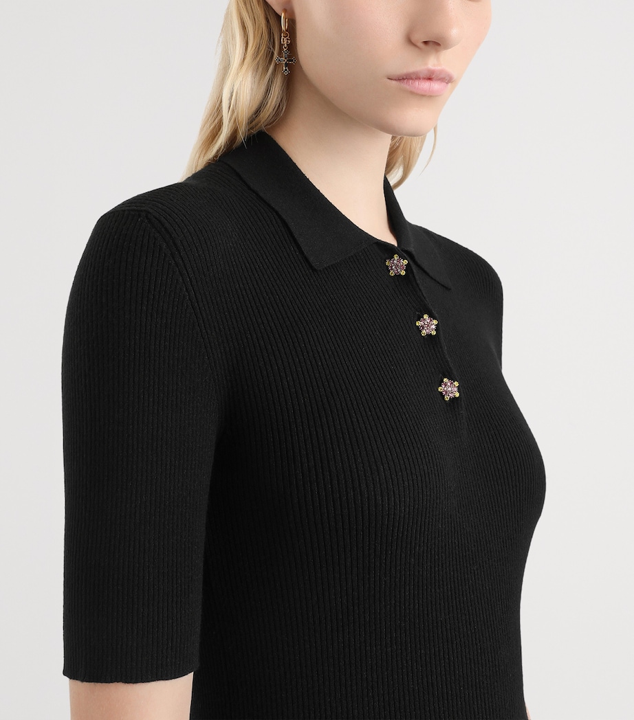 Slim-Fit Polo Sweater N0000-BLACK Image 4