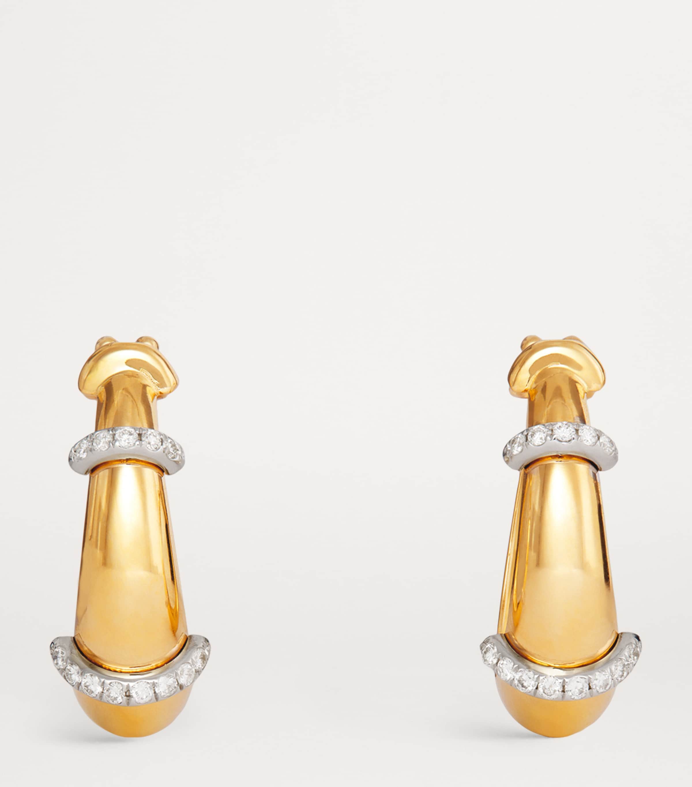L'ATELIER NAWBAR Yellow Gold and Diamond LOT N*91 Hoop Earrings Yellow Gold Image 3