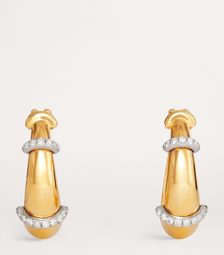 L'ATELIER NAWBAR Yellow Gold and Diamond LOT N*91 Hoop Earrings Yellow Gold Image 3