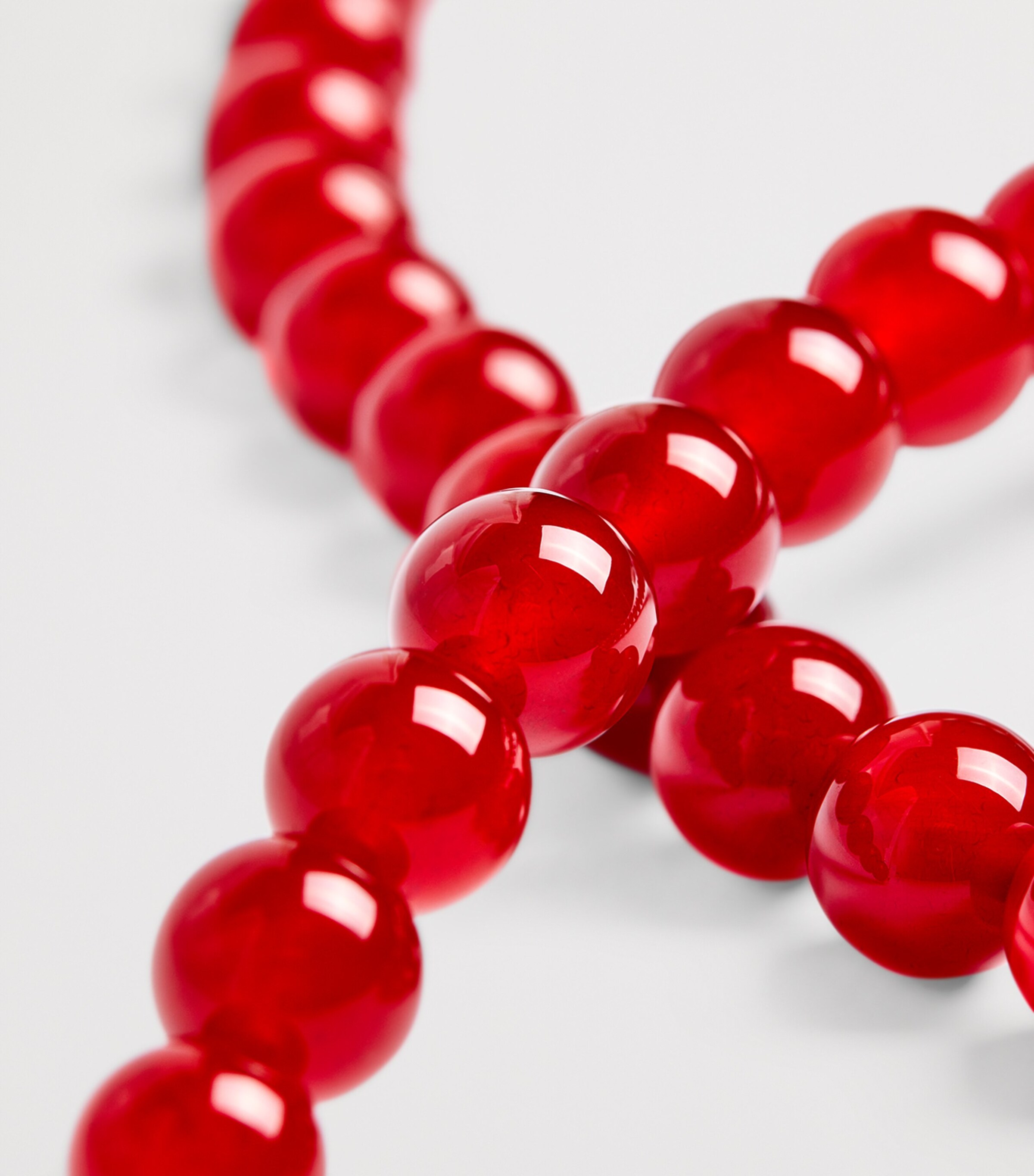 Carnelian Beaded Mary Necklace RED CARNELIAN Image 5