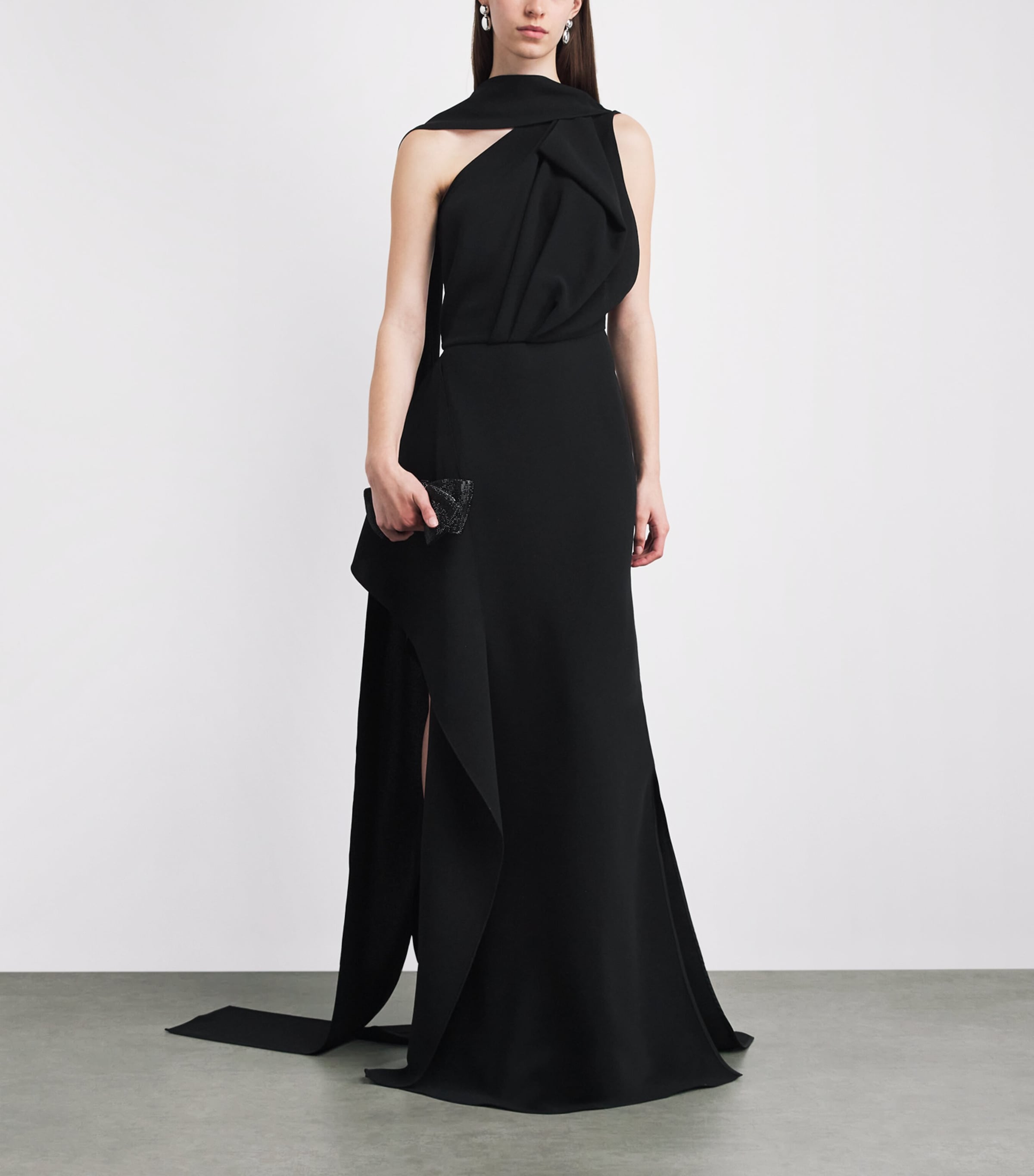 Maticevski Womens Asymmetric Priority Gown Black Image 2