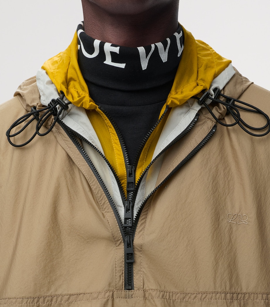 LOEWE Mens Multi-Fastening Anorak Jacket Beige Image 5