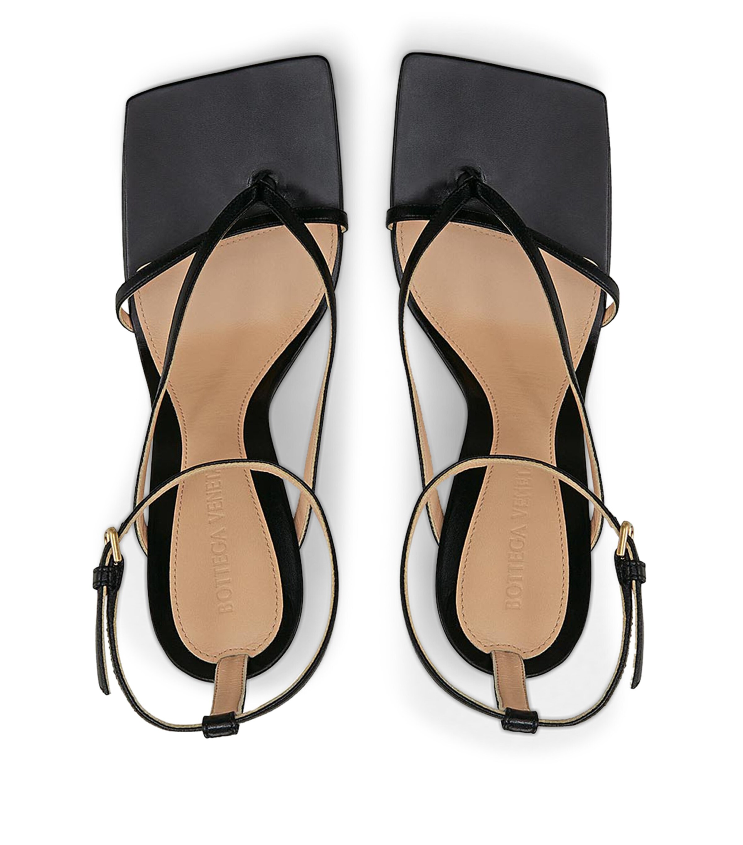 Leather Stretch Sandals 90 NERO/NERO Image 4