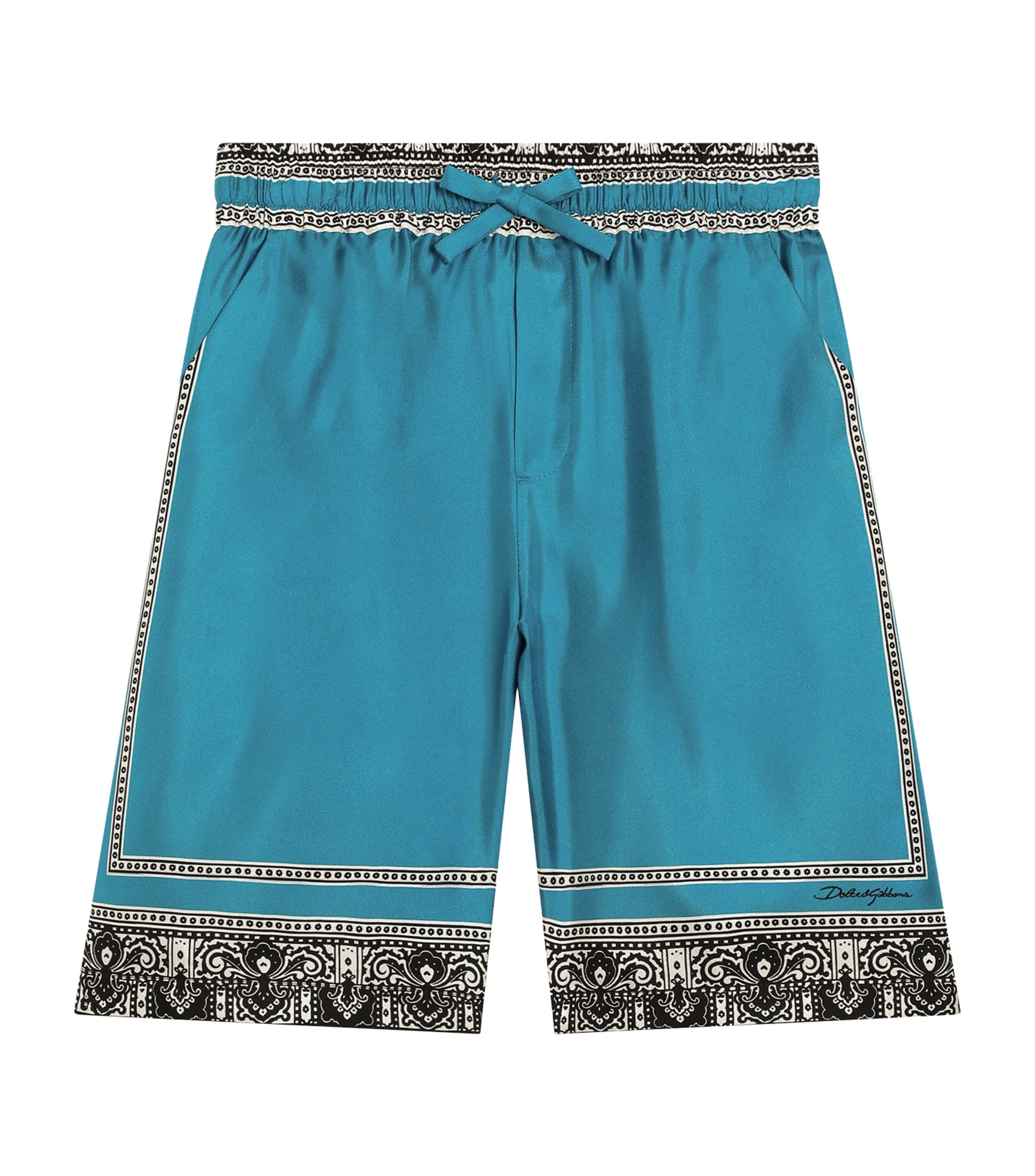 Decathlon Swim Shorts Boys Teal Shorts Dolce Gabbana Printed